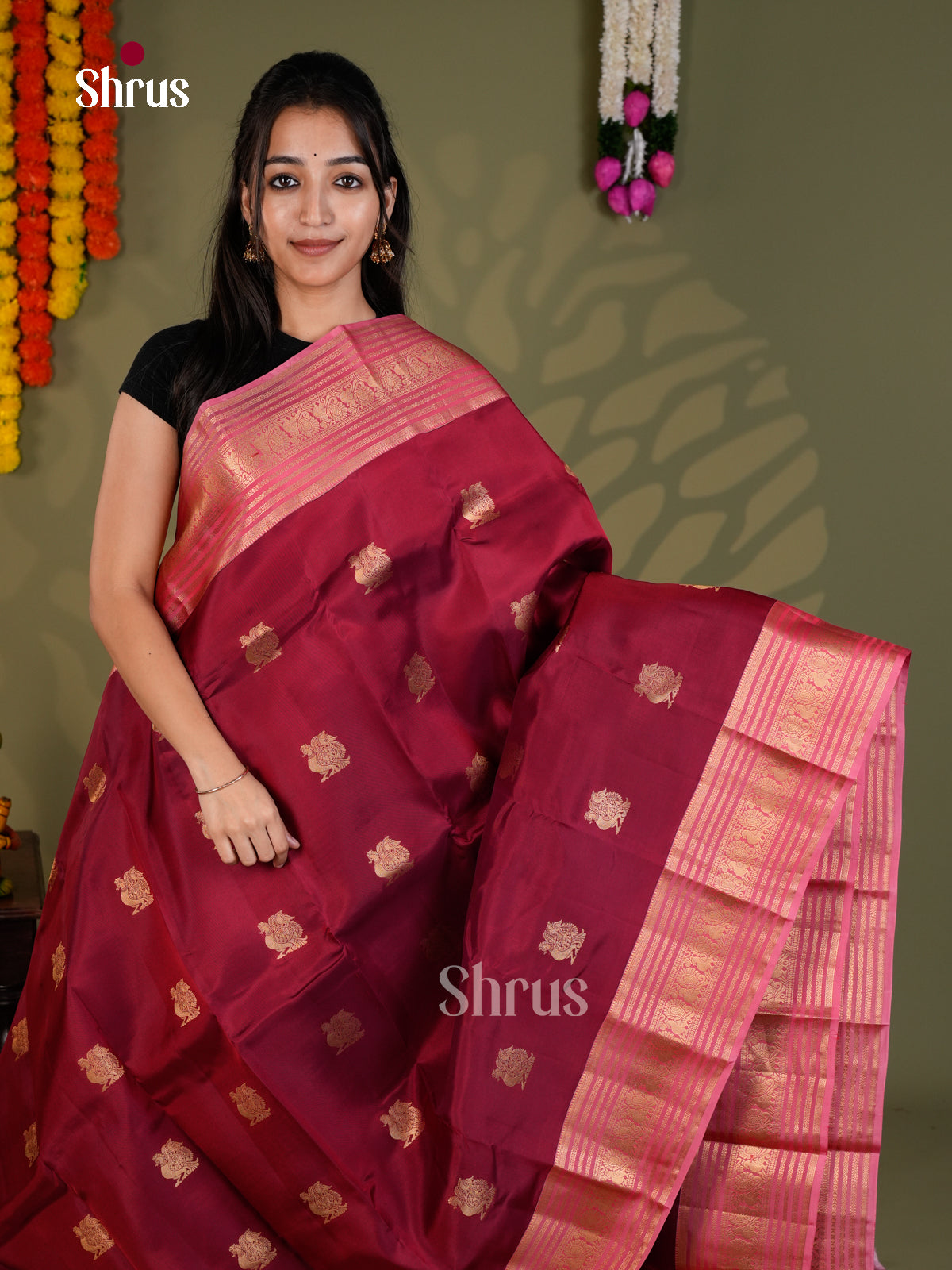 EAS28040 - Kanchipuram-halfpure - Saree - Shop on Shrus.com