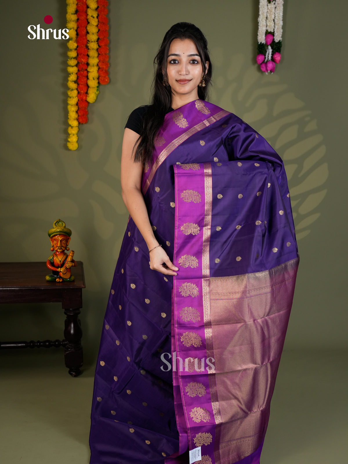 EAS28042 - Kanchipuram-halfpure - Saree - Shop on Shrus.com