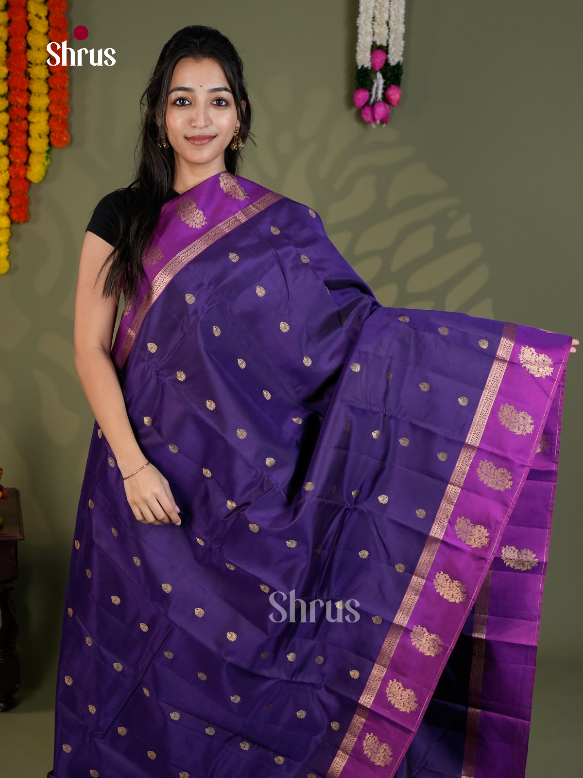 EAS28042 - Kanchipuram-halfpure - Saree - Shop on Shrus.com