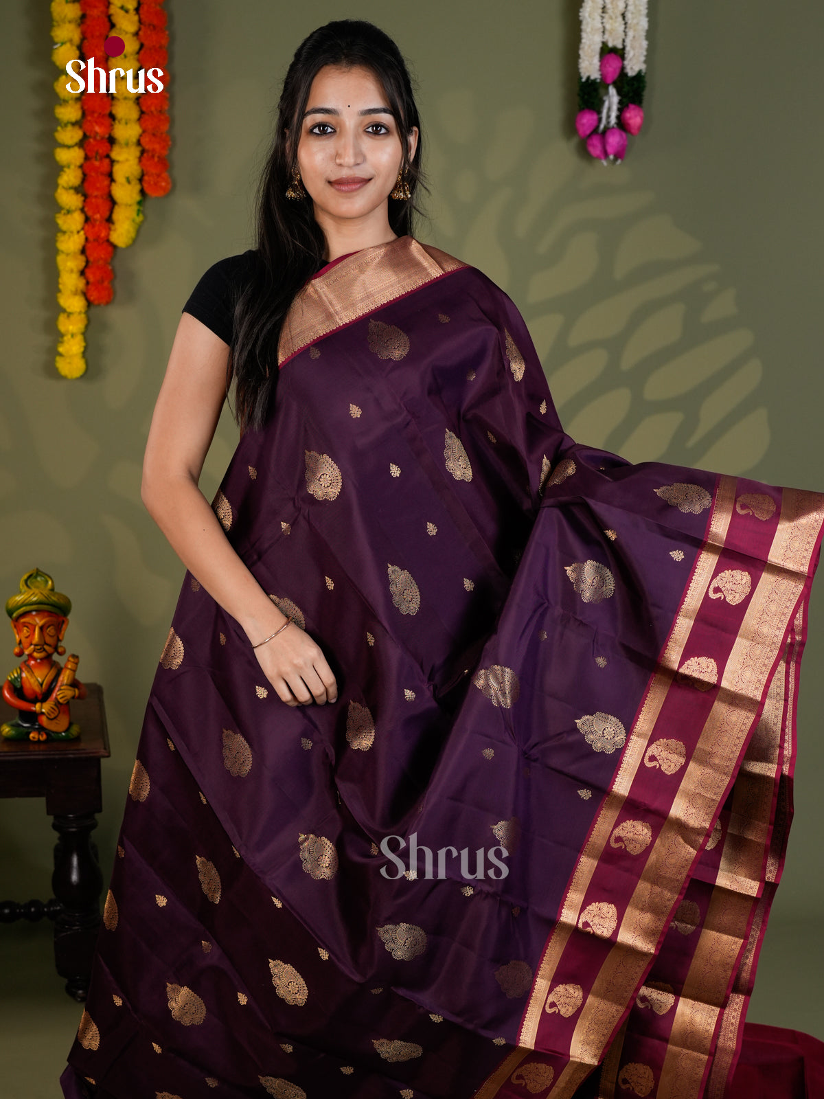EAS28043 - Kanchipuram-halfpure - Saree - Shop on Shrus.com