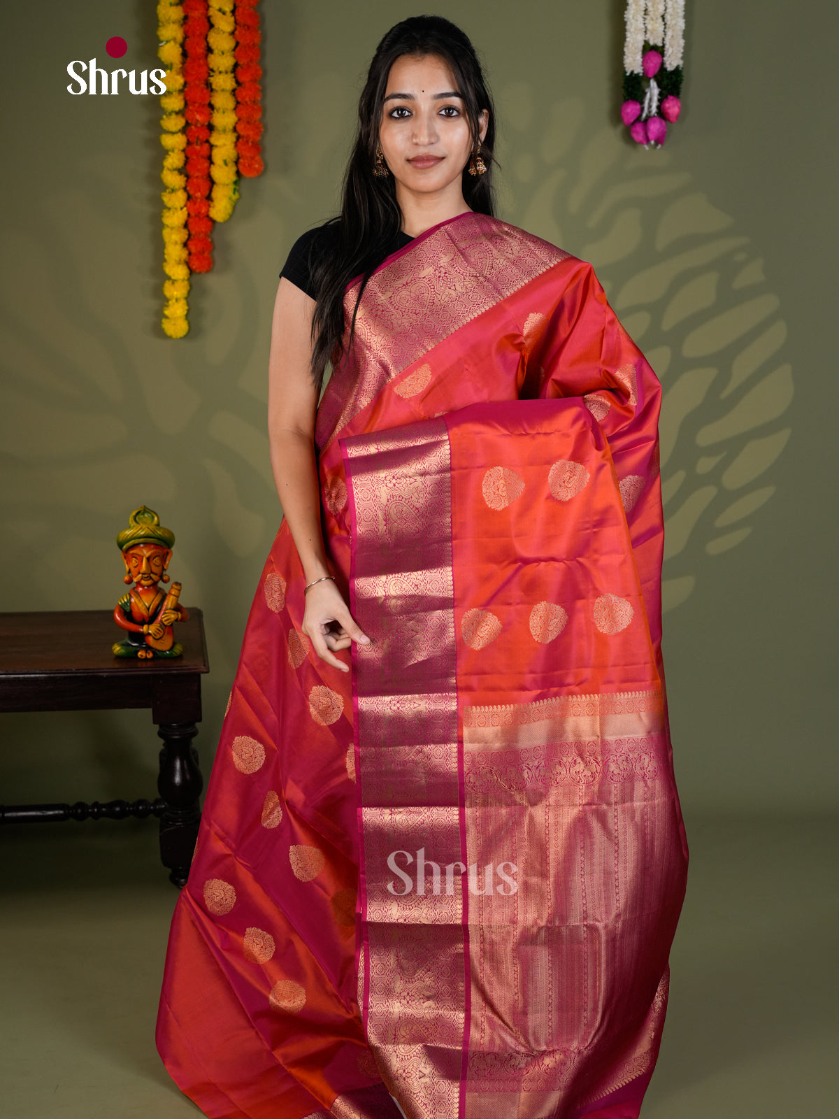 EAS28044 - Kanchipuram-halfpure - Saree - Shop on Shrus.com