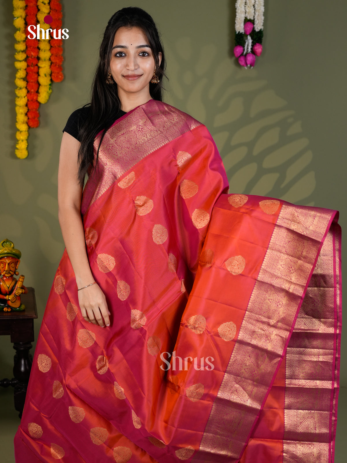 EAS28044 - Kanchipuram-halfpure - Saree - Shop on Shrus.com