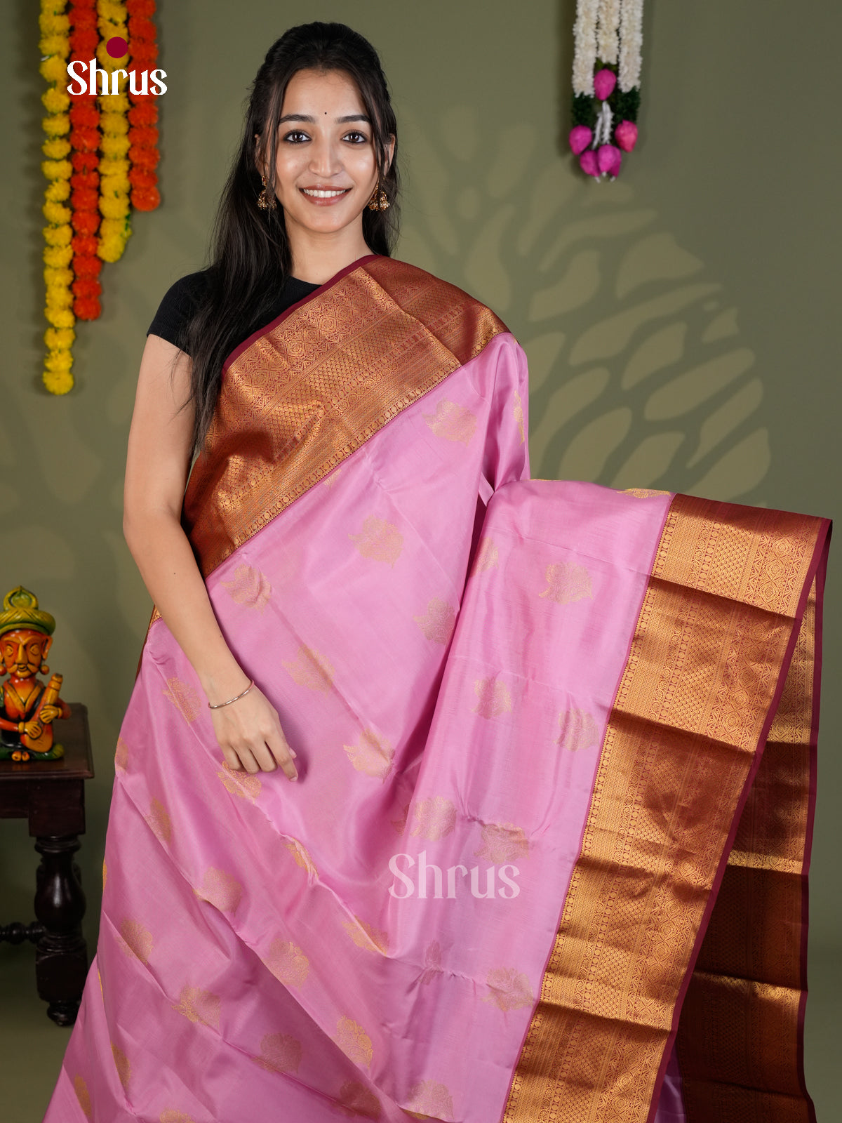 EAS28053 - Kanchipuram-halfpure - Saree - Shop on Shrus.com