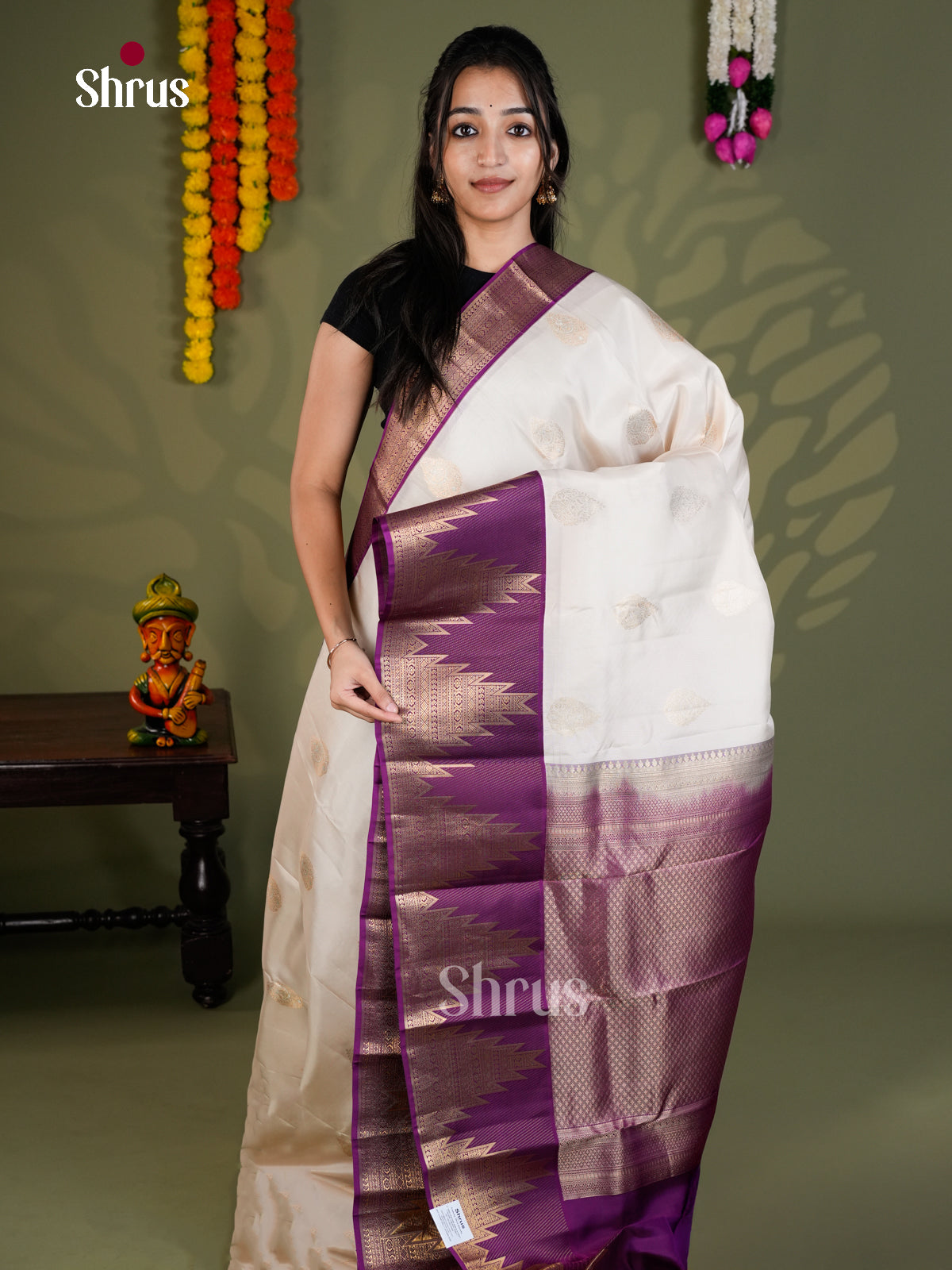EAS28054 - Kanchipuram-halfpure - Saree - Shop on Shrus.com