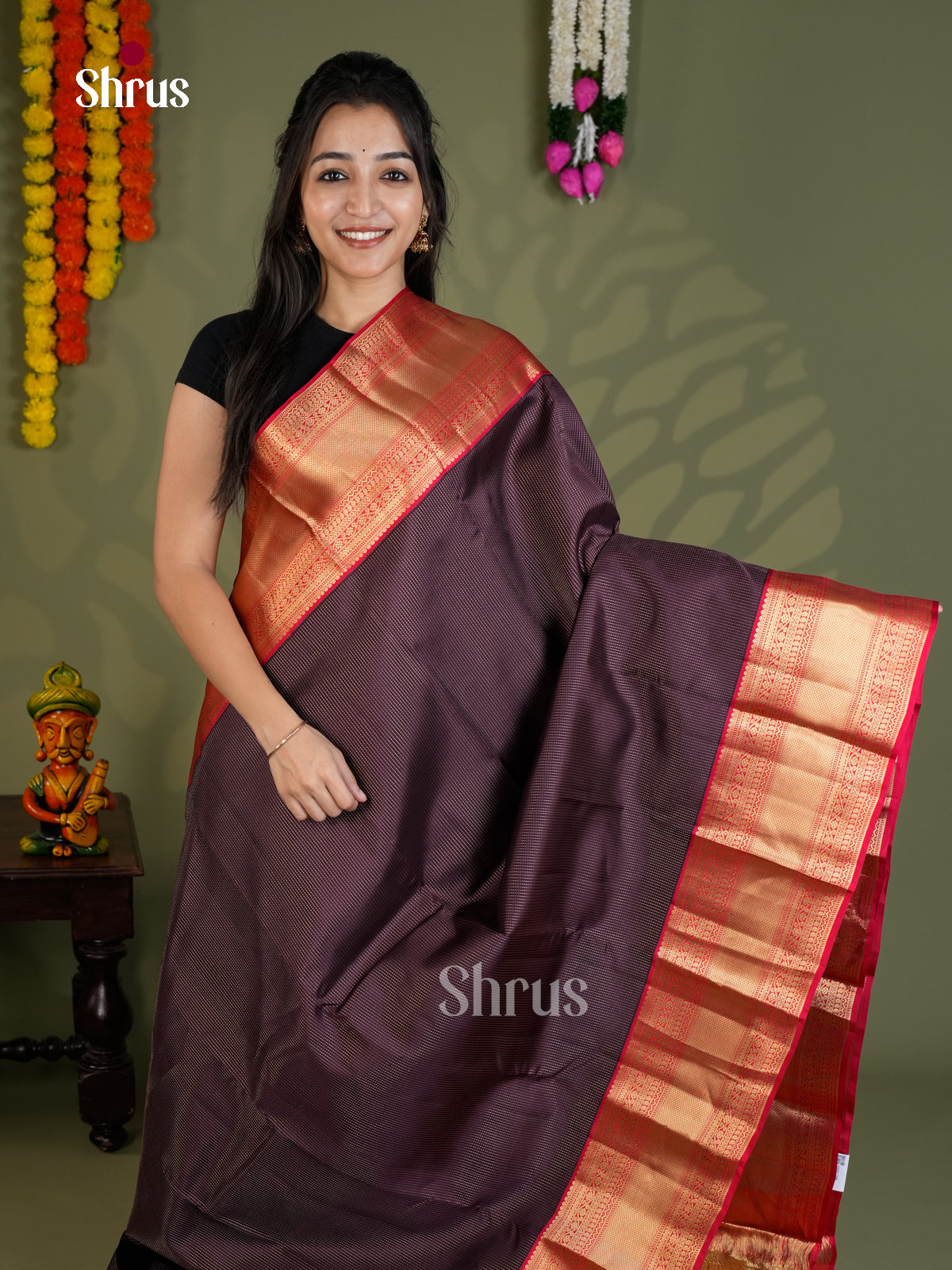 EAS28063 - Kanchipuram-halfpure - Saree - Shop on Shrus.com