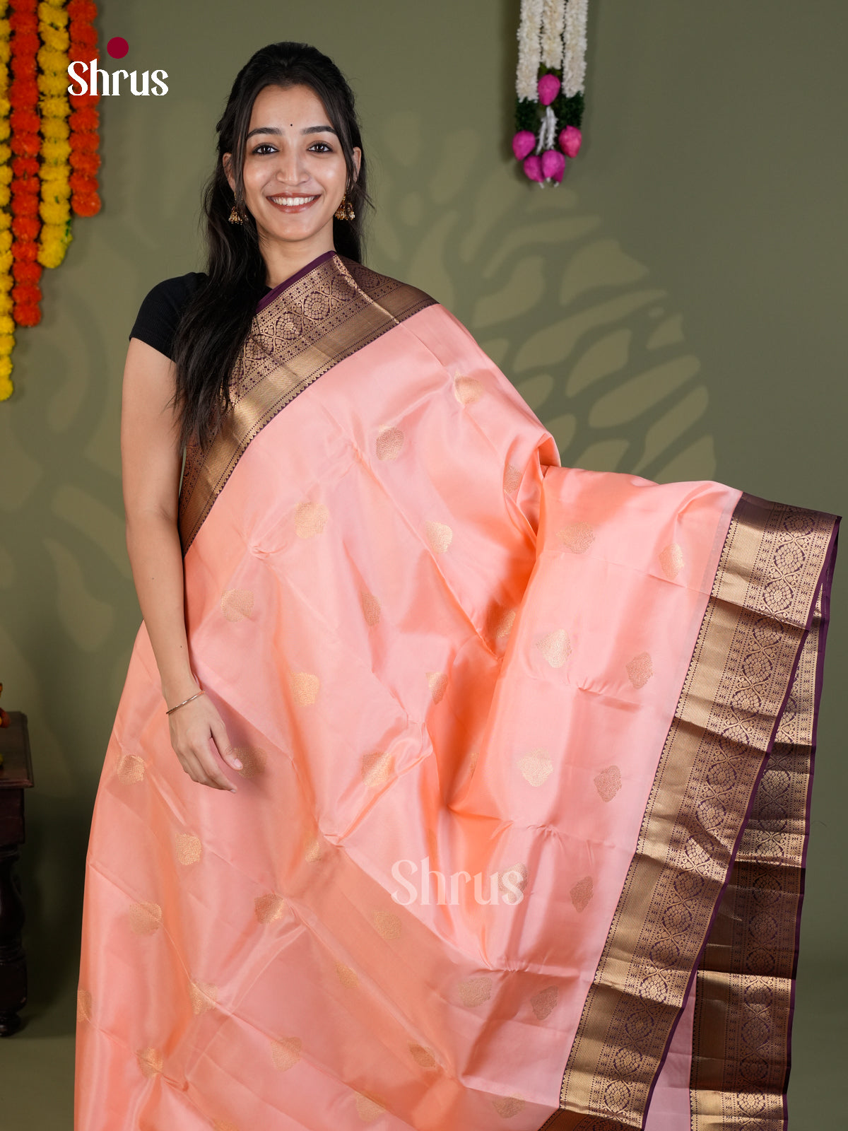 EAS28065 - Kanchipuram-halfpure - Saree - Shop on Shrus.com