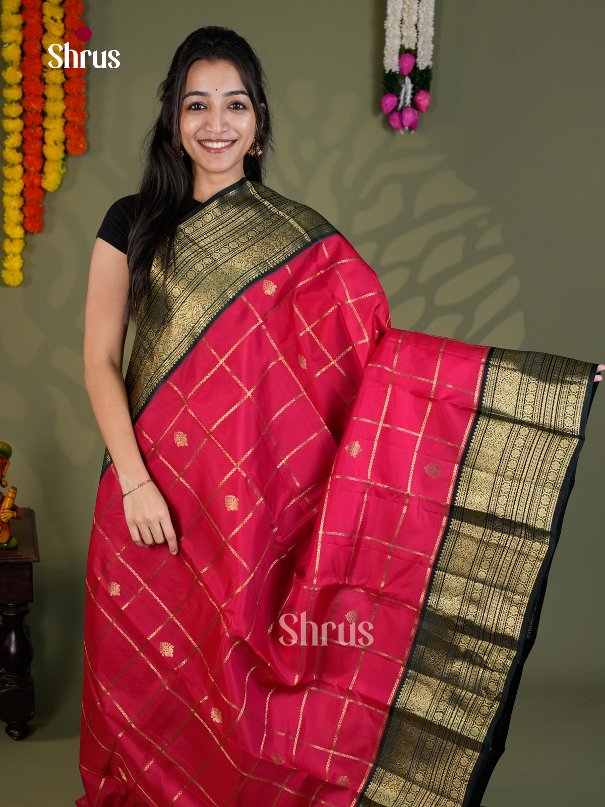 EAS28067 - Kanchipuram-halfpure - Saree - Shop on Shrus.com