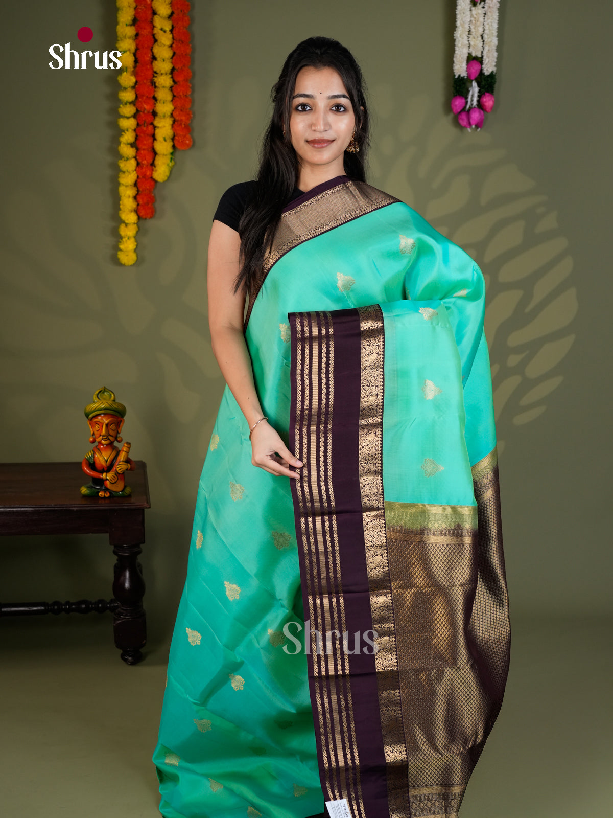 EAS28068 - Kanchipuram-halfpure - Saree - Shop on Shrus.com
