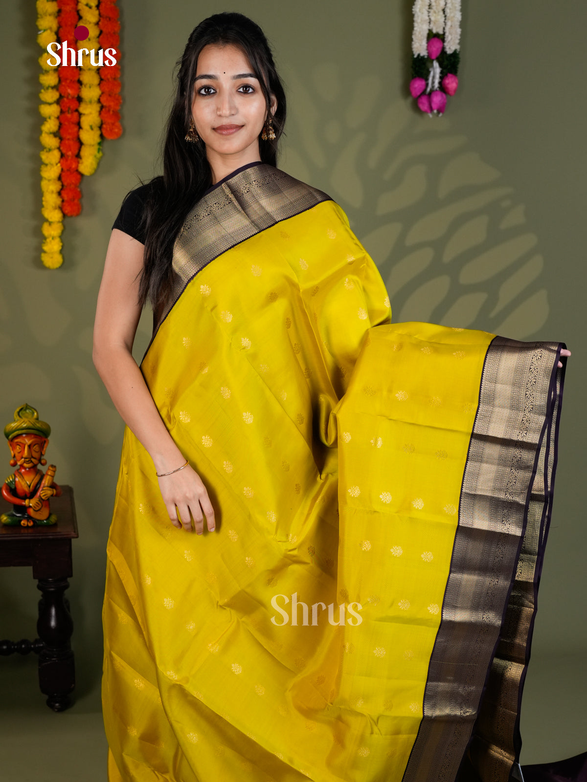EAS28069 - Kanchipuram-halfpure - Saree