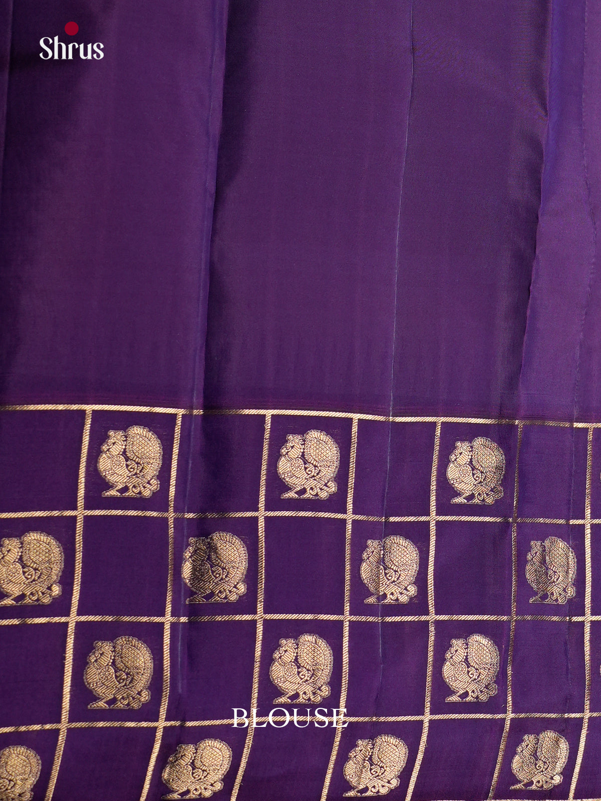 Cream & Blue - Kanchipuram-halfpure - Saree - EAS28074 - Shop on Shrus.com
