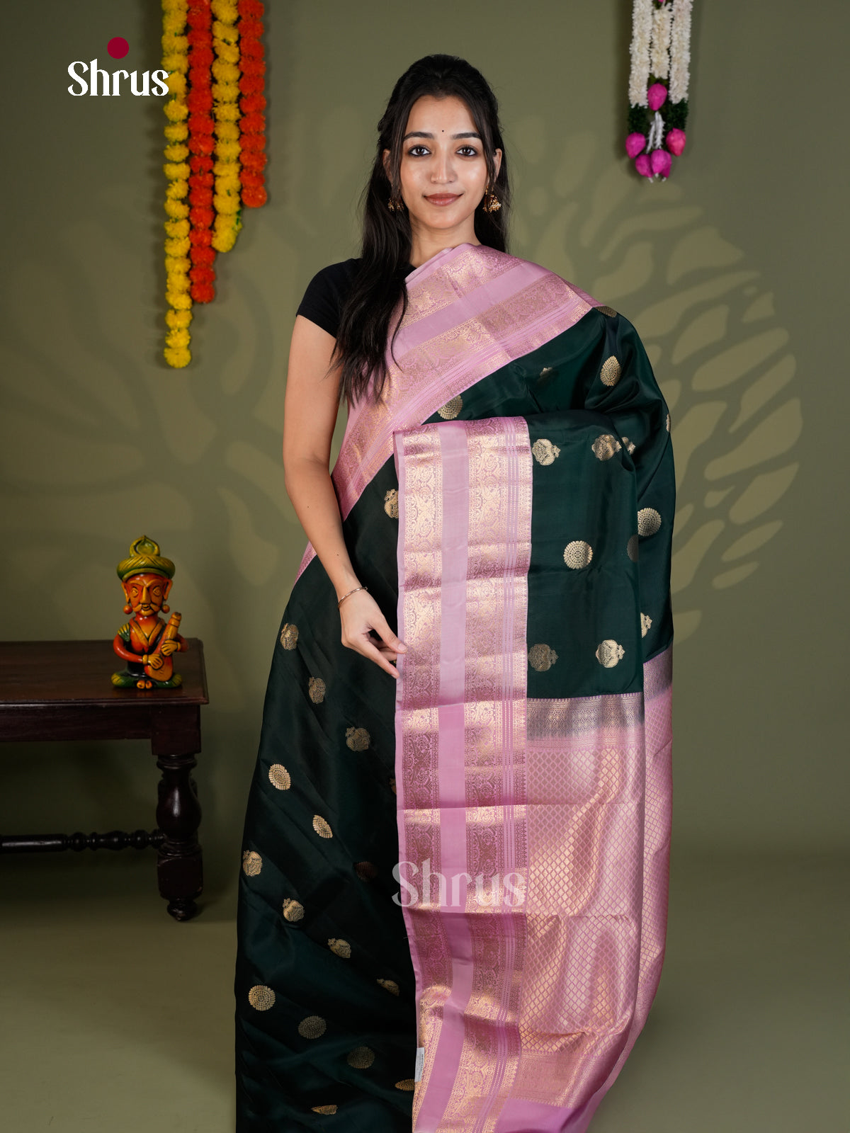EAS28079 - Kanchipuram-halfpure - Saree - Shop on Shrus.com