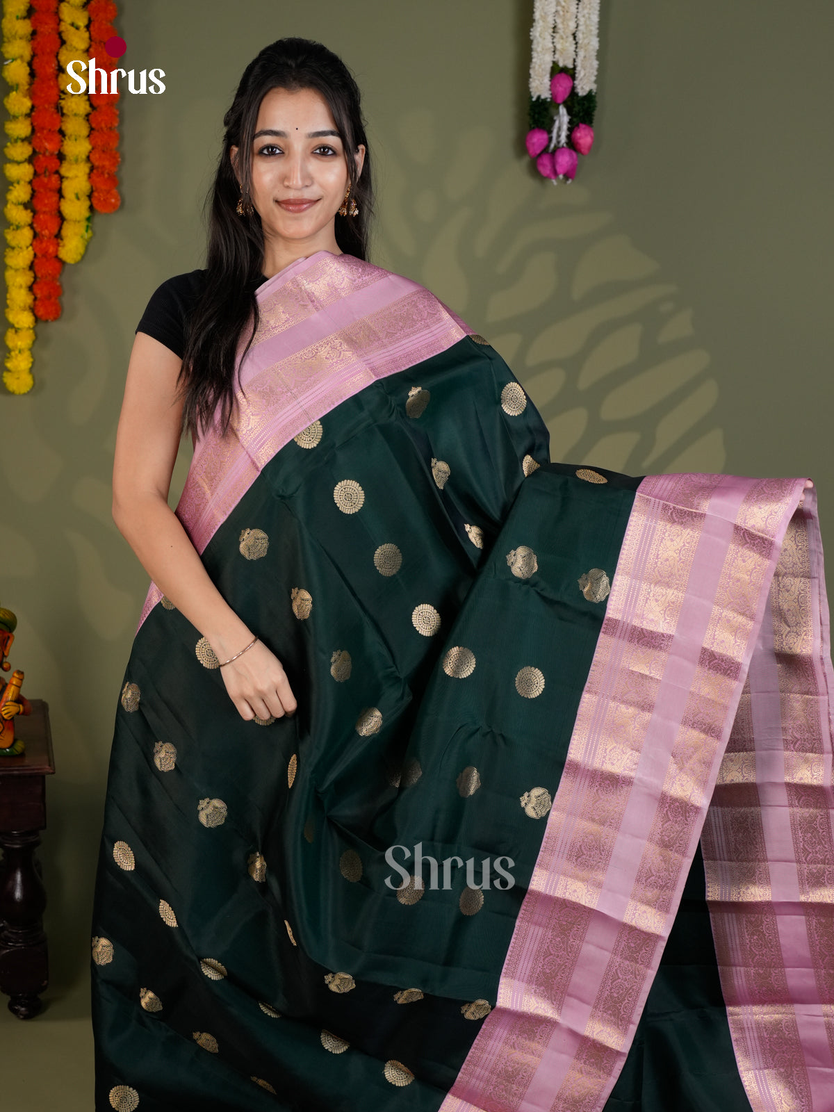 EAS28079 - Kanchipuram-halfpure - Saree - Shop on Shrus.com