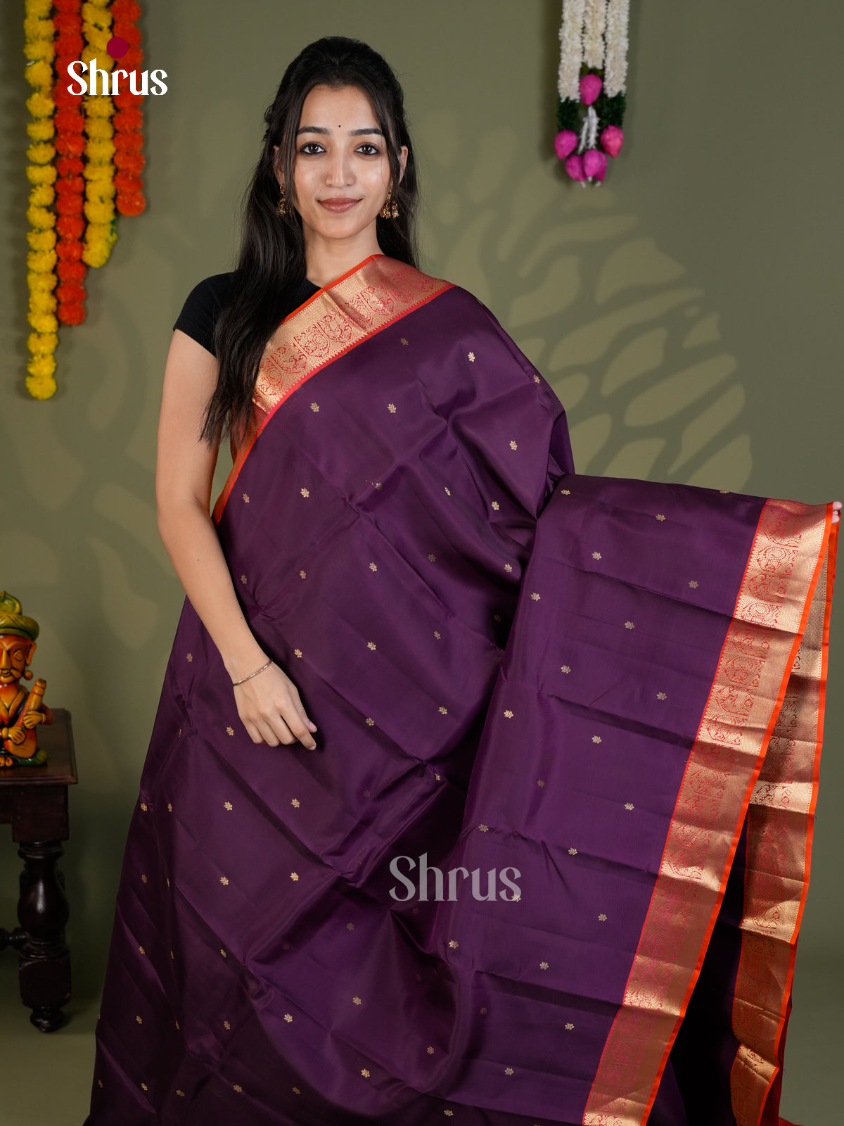 EAS28080 - Kanchipuram-halfpure - Saree - Shop on Shrus.com