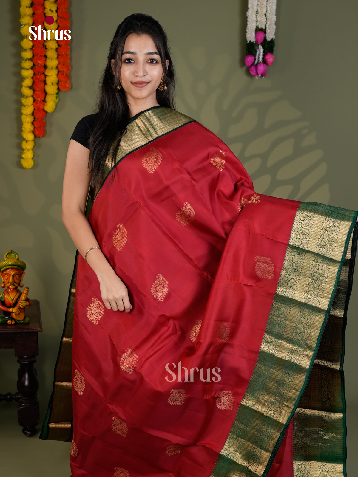 EAS28081 - Kanchipuram-halfpure - Saree - Shop on Shrus.com