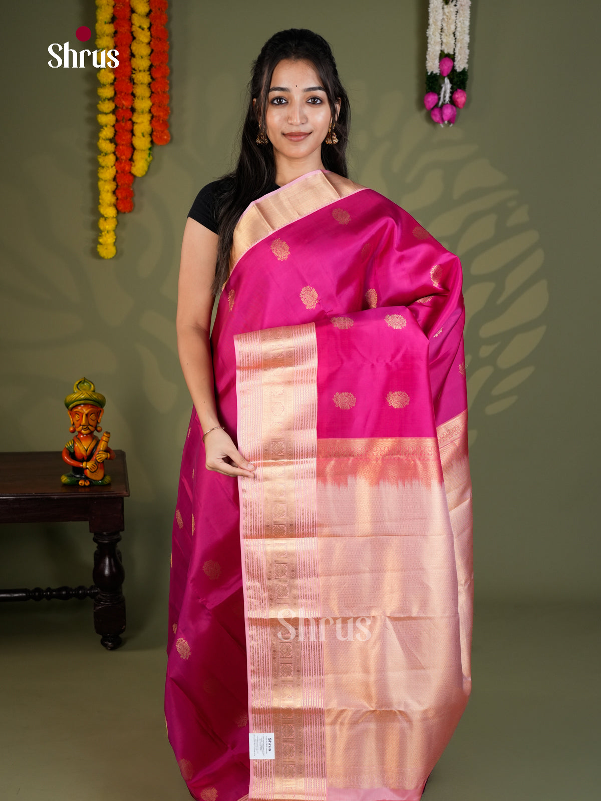 EAS28082 - Kanchipuram-halfpure - Saree
