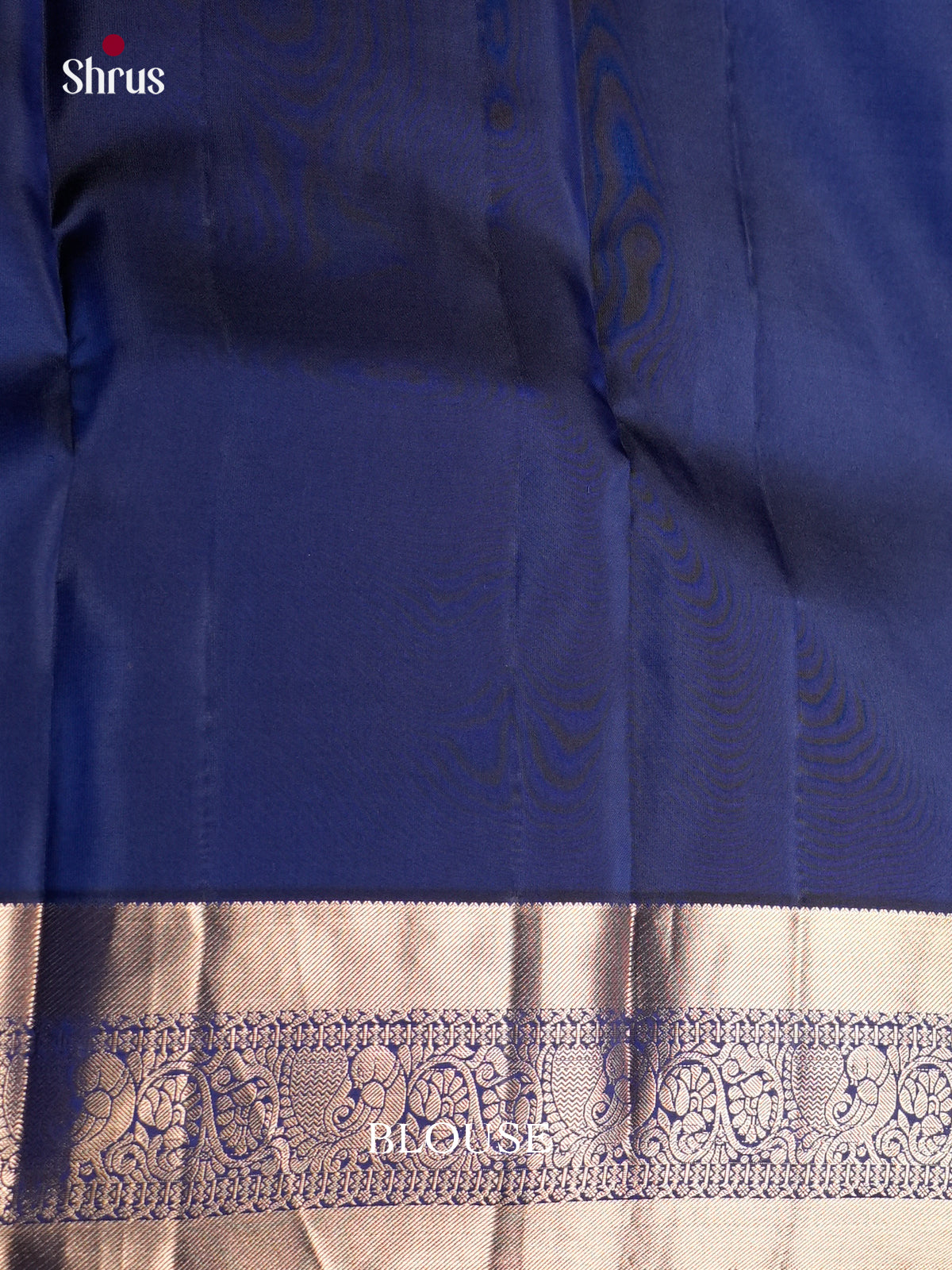 Blue & Navy Blue - Kanchipuram-halfpure - Saree- EAS28084 - Shop on Shrus.com