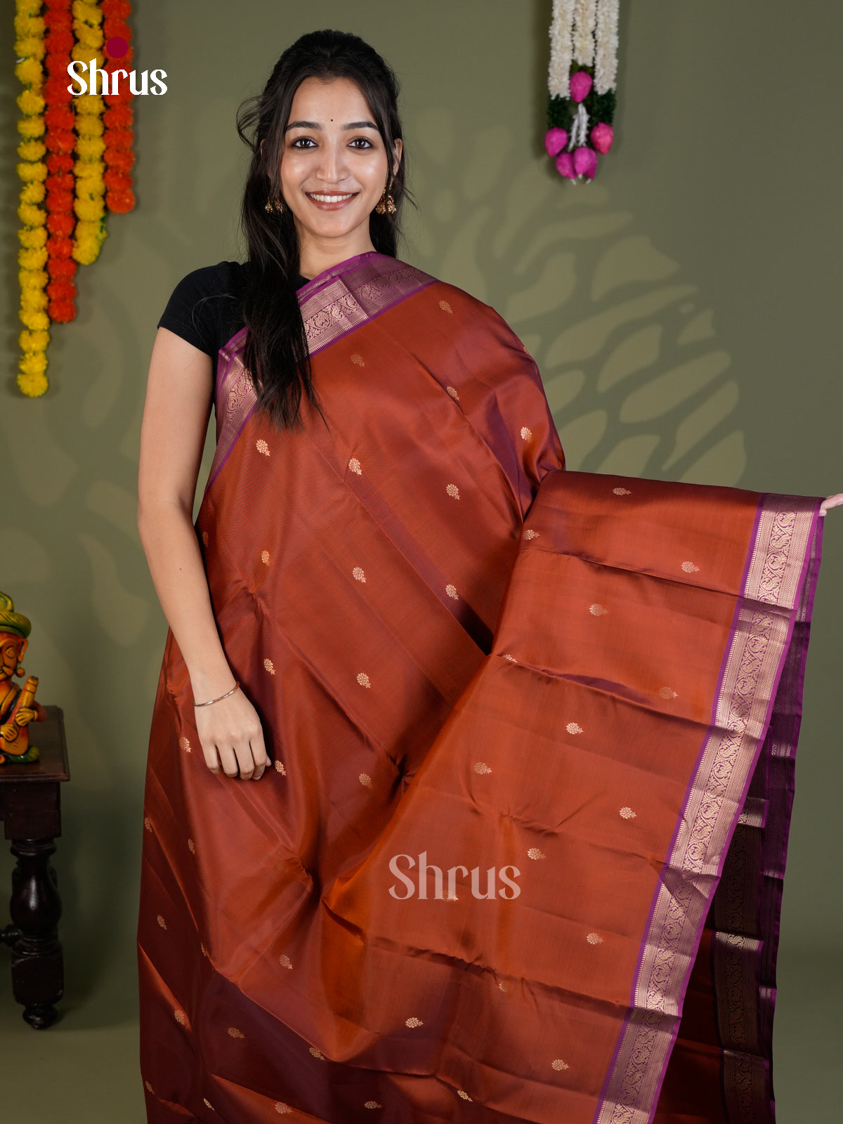 EAS28086 - Kanchipuram-halfpure - Saree - Shop on Shrus.com
