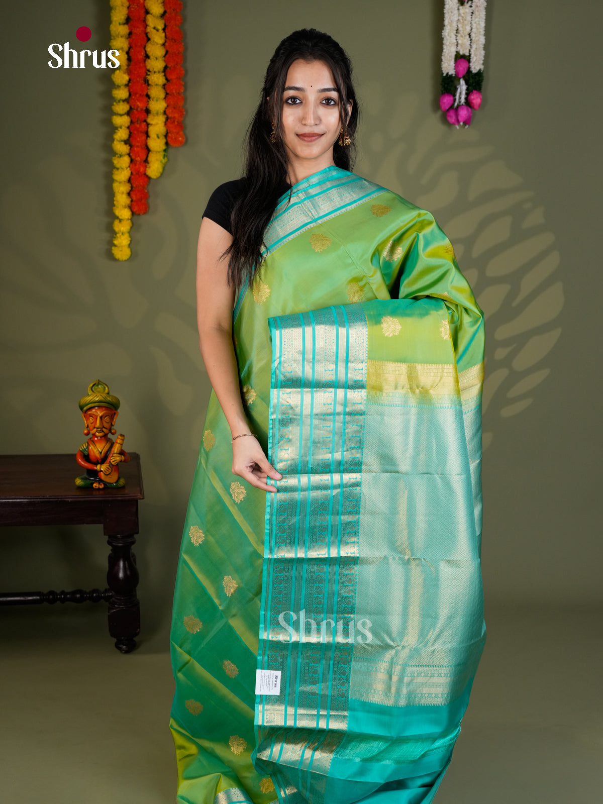 EAS28088 - Kanchipuram-halfpure - Saree - Shop on Shrus.com