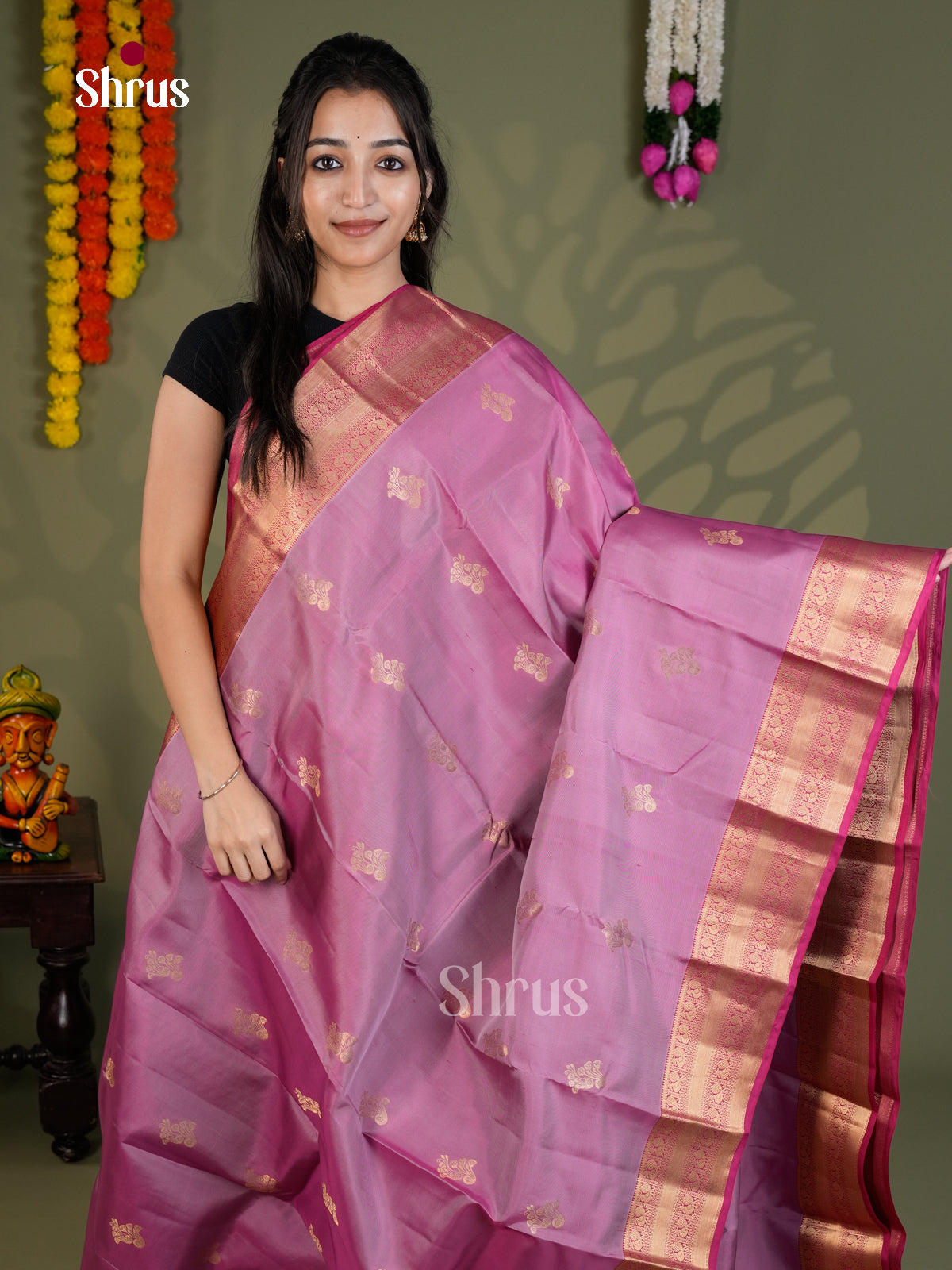 EAS28090 - Kanchipuram-halfpure - Saree - Shop on Shrus.com