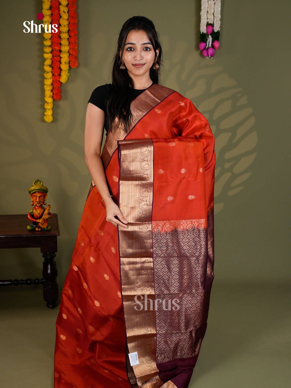 EAS28091 - Kanchipuram-halfpure - Saree - Shop on Shrus.com