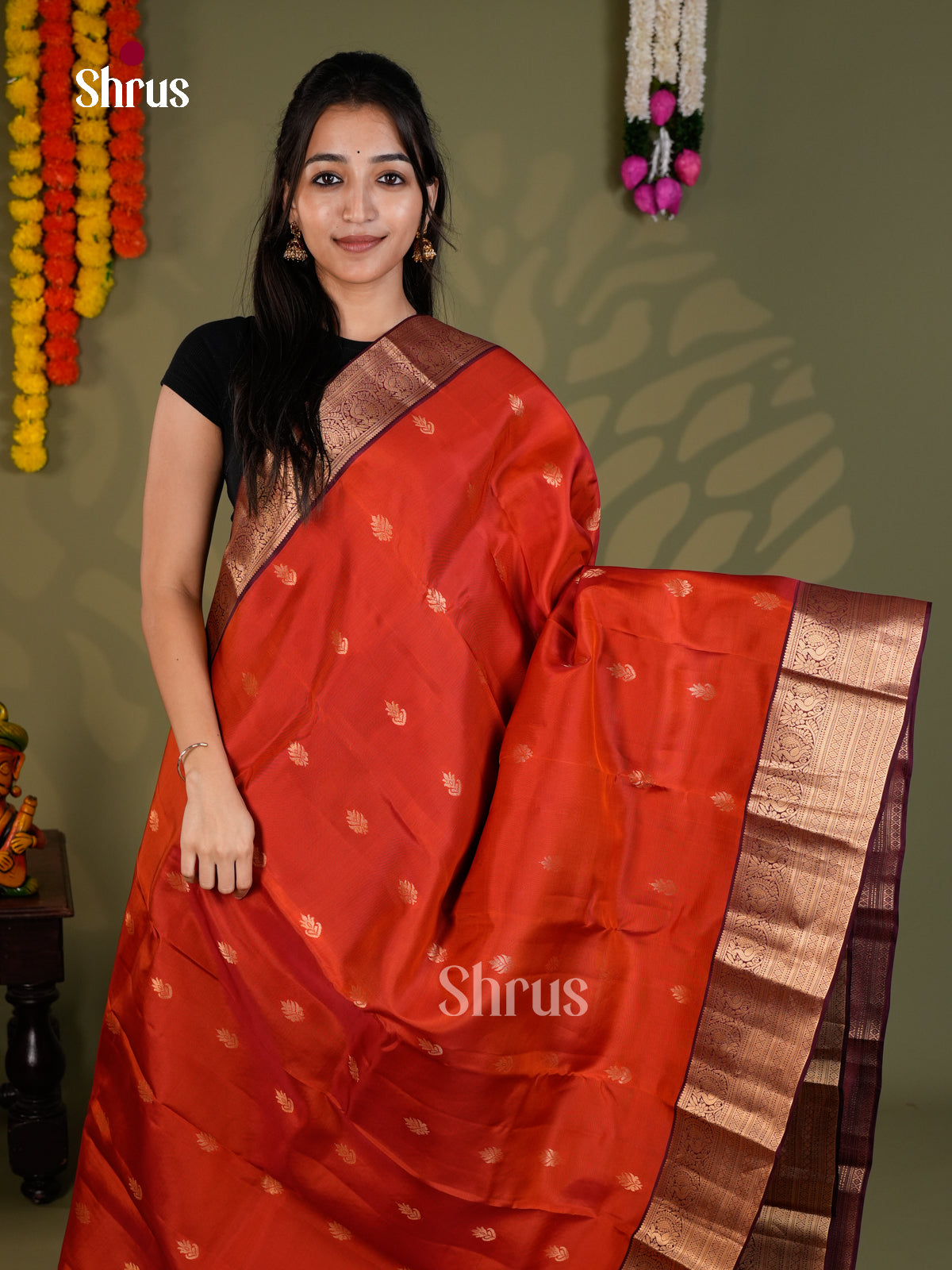 EAS28091 - Kanchipuram-halfpure - Saree - Shop on Shrus.com