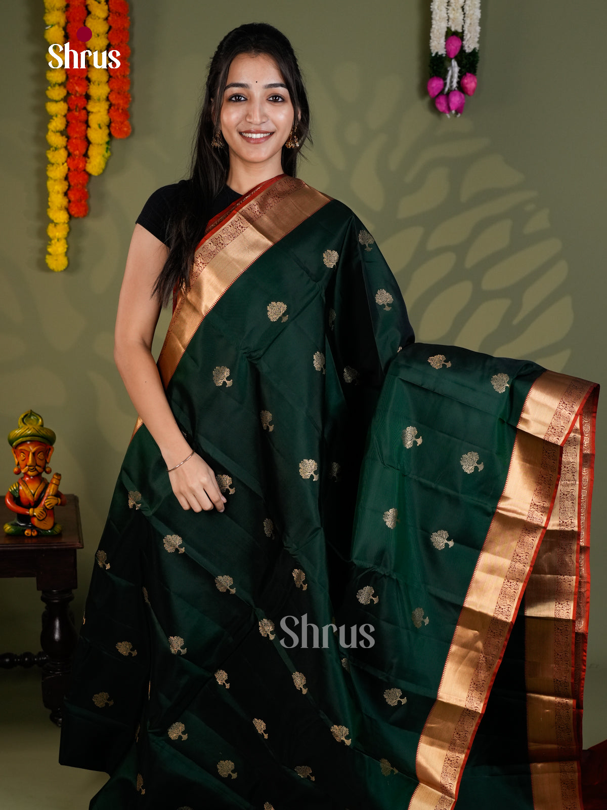 EAS28096 - Kanchipuram-halfpure - Saree - Shop on Shrus.com