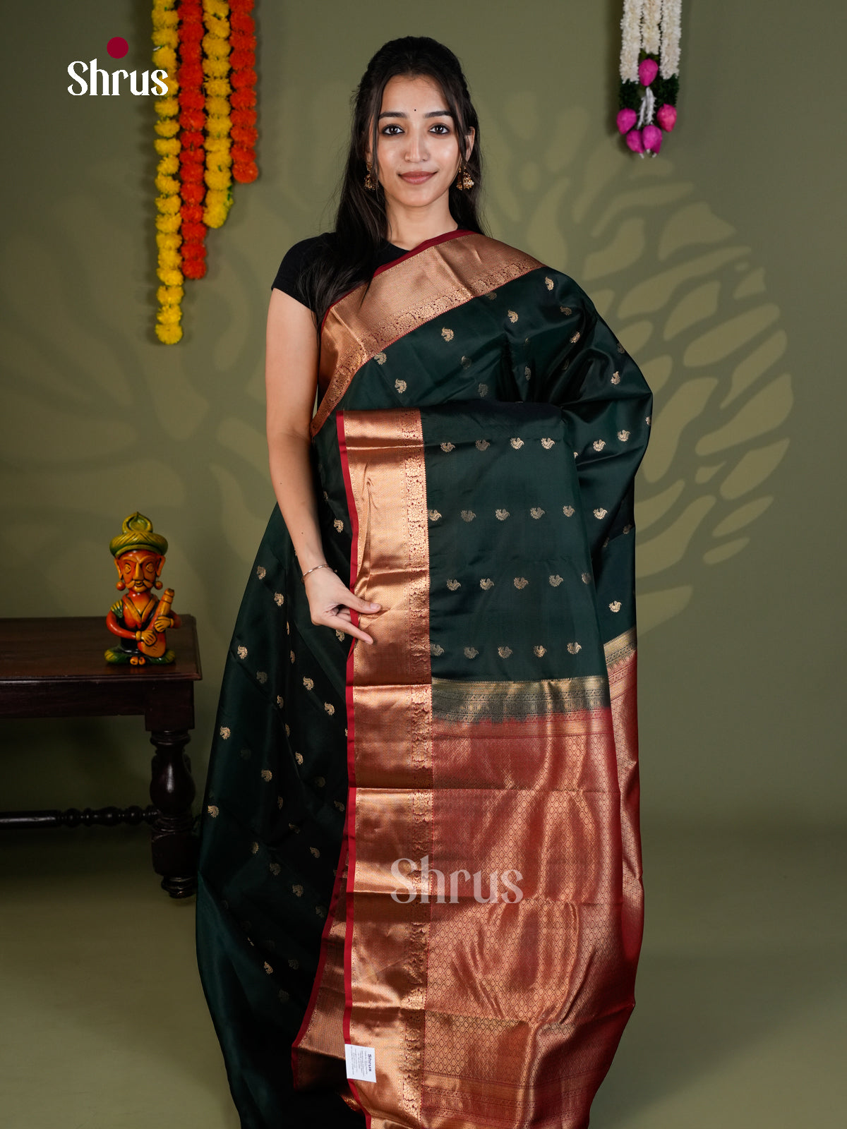 EAS28097 - Kanchipuram-halfpure - Saree - Shop on Shrus.com