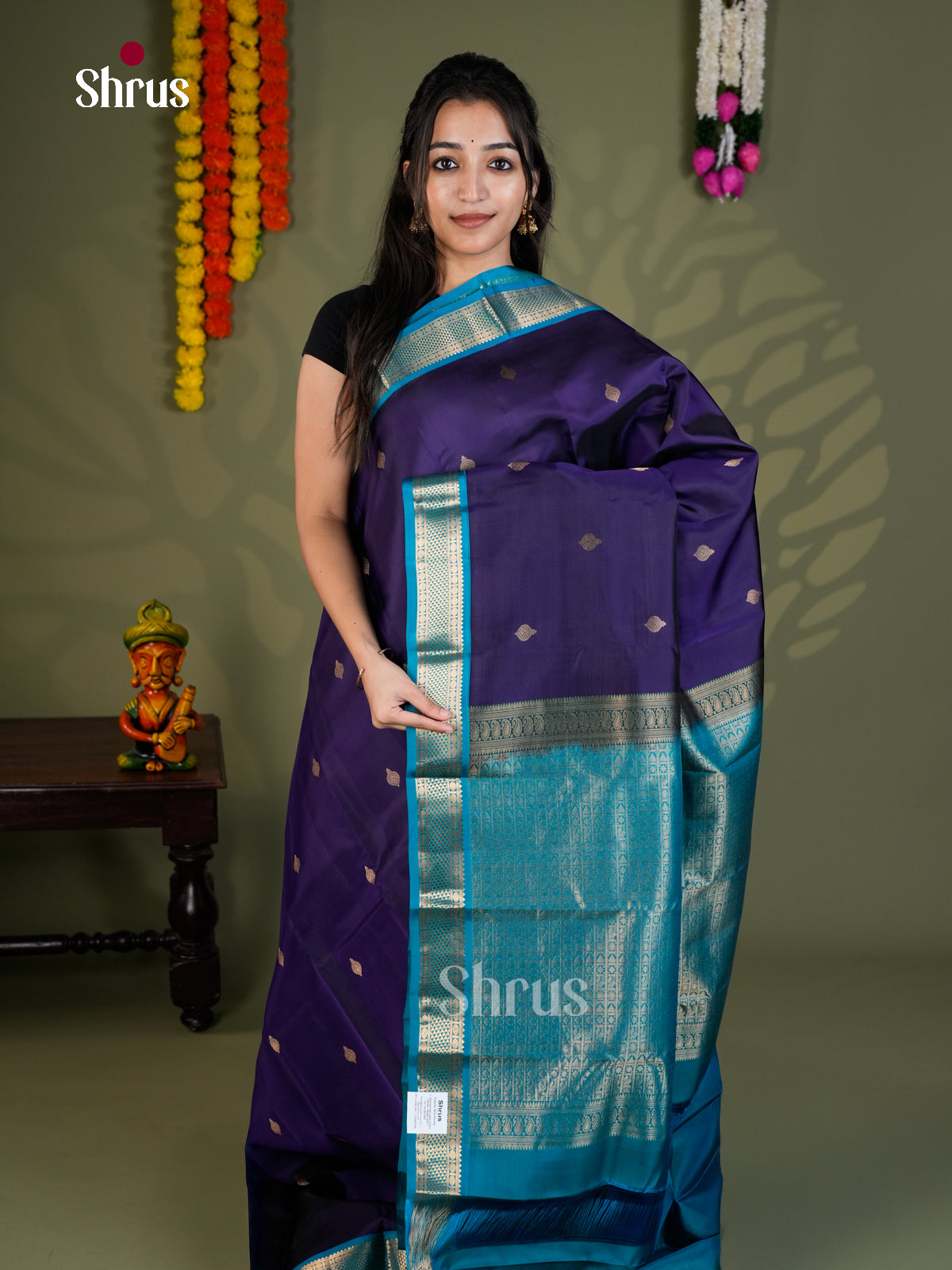 EAS28103 - Kanchipuram-halfpure - Saree - Shop on Shrus.com