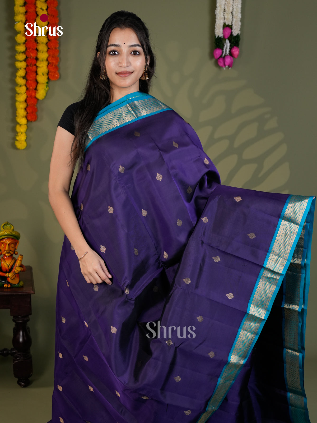EAS28103 - Kanchipuram-halfpure - Saree - Shop on Shrus.com