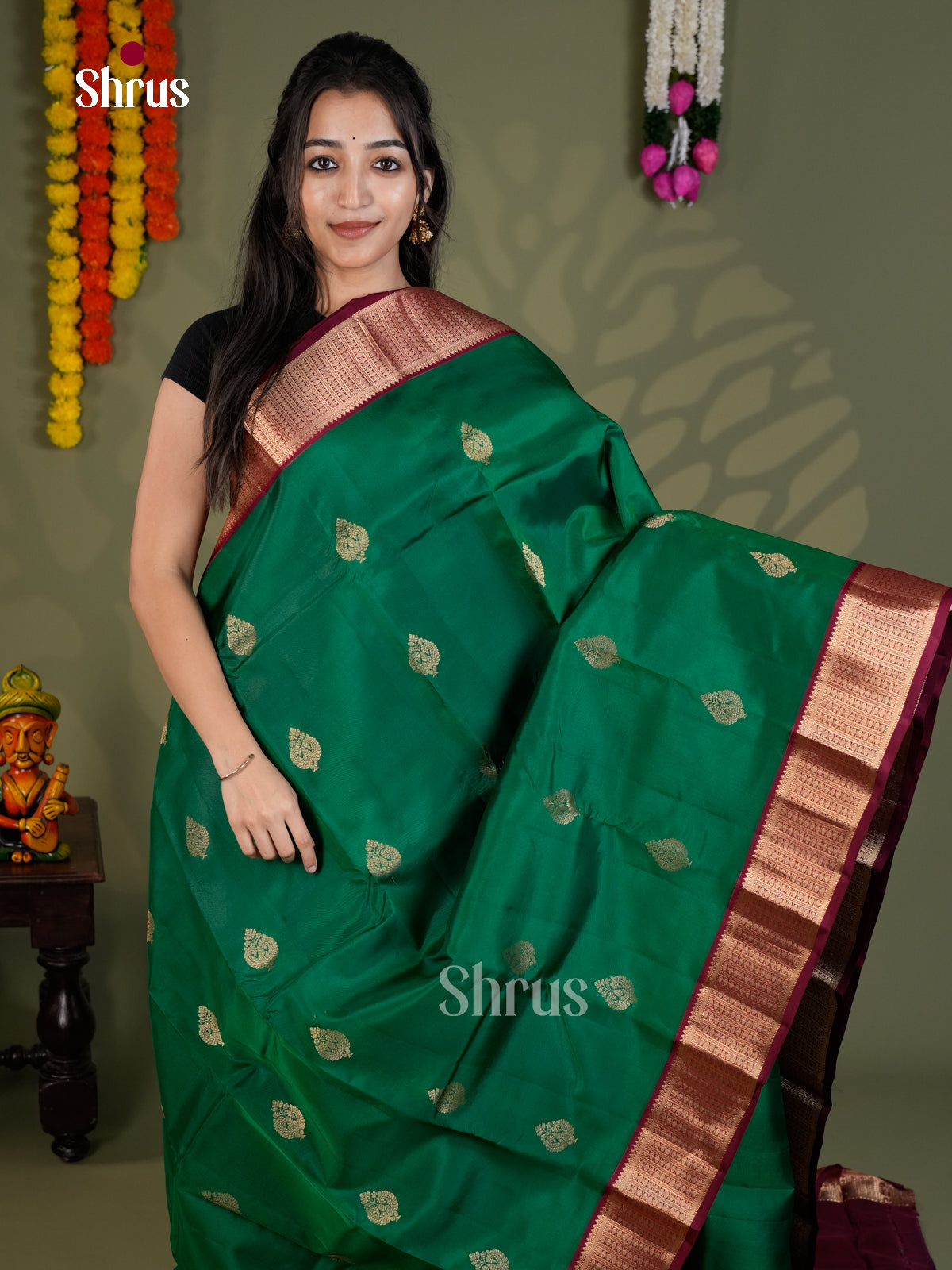 EAS28105 - Kanchipuram-halfpure - Saree - Shop on Shrus.com