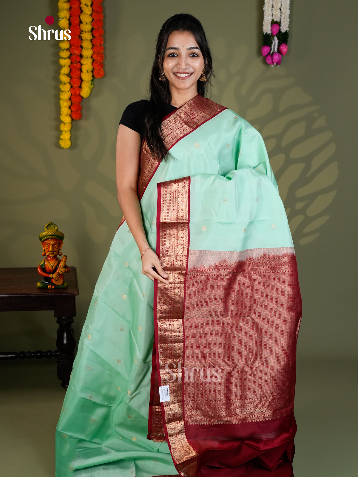 EAS28106 - Kanchipuram-halfpure - Saree - Shop on Shrus.com