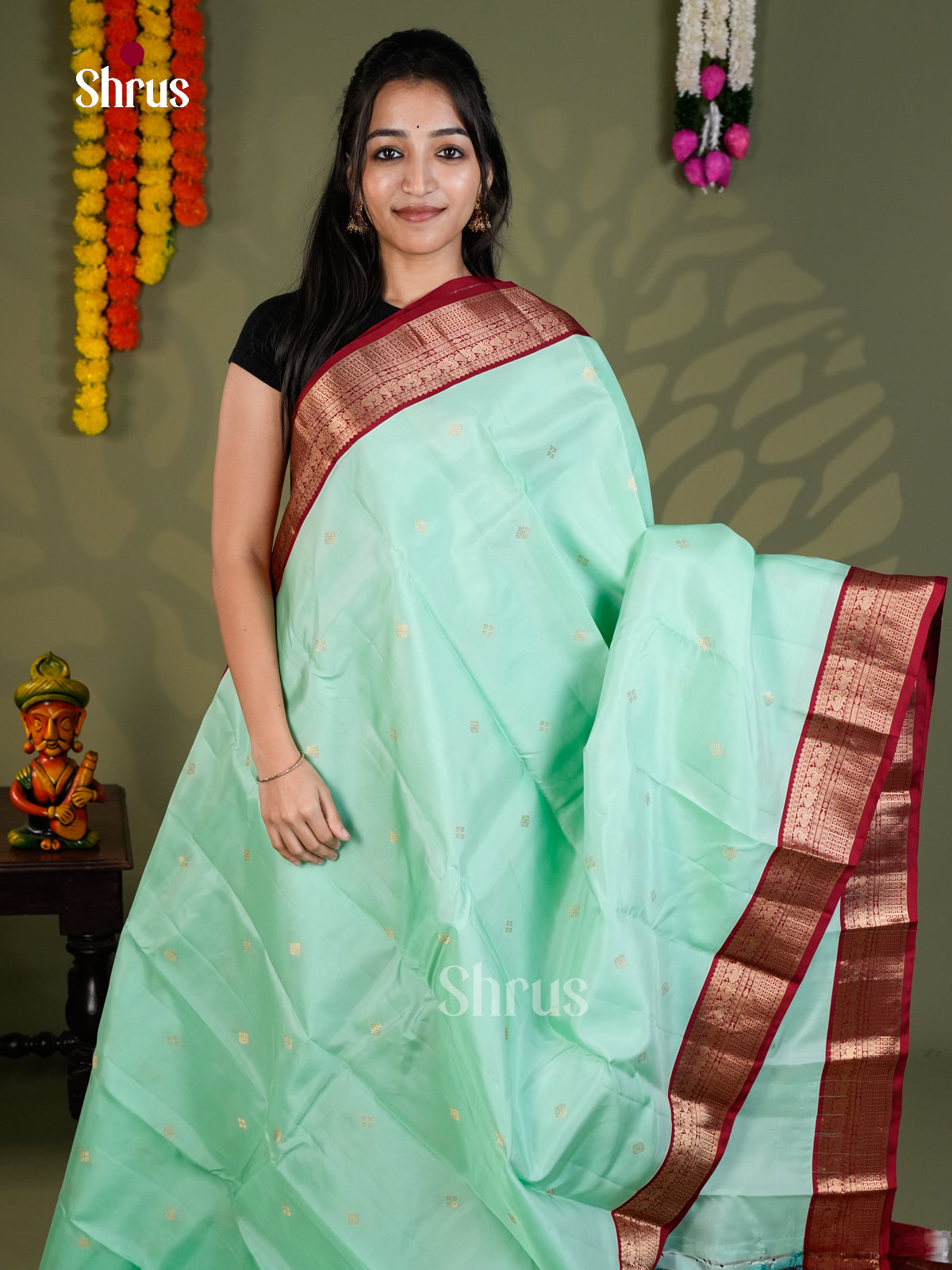 EAS28106 - Kanchipuram-halfpure - Saree - Shop on Shrus.com