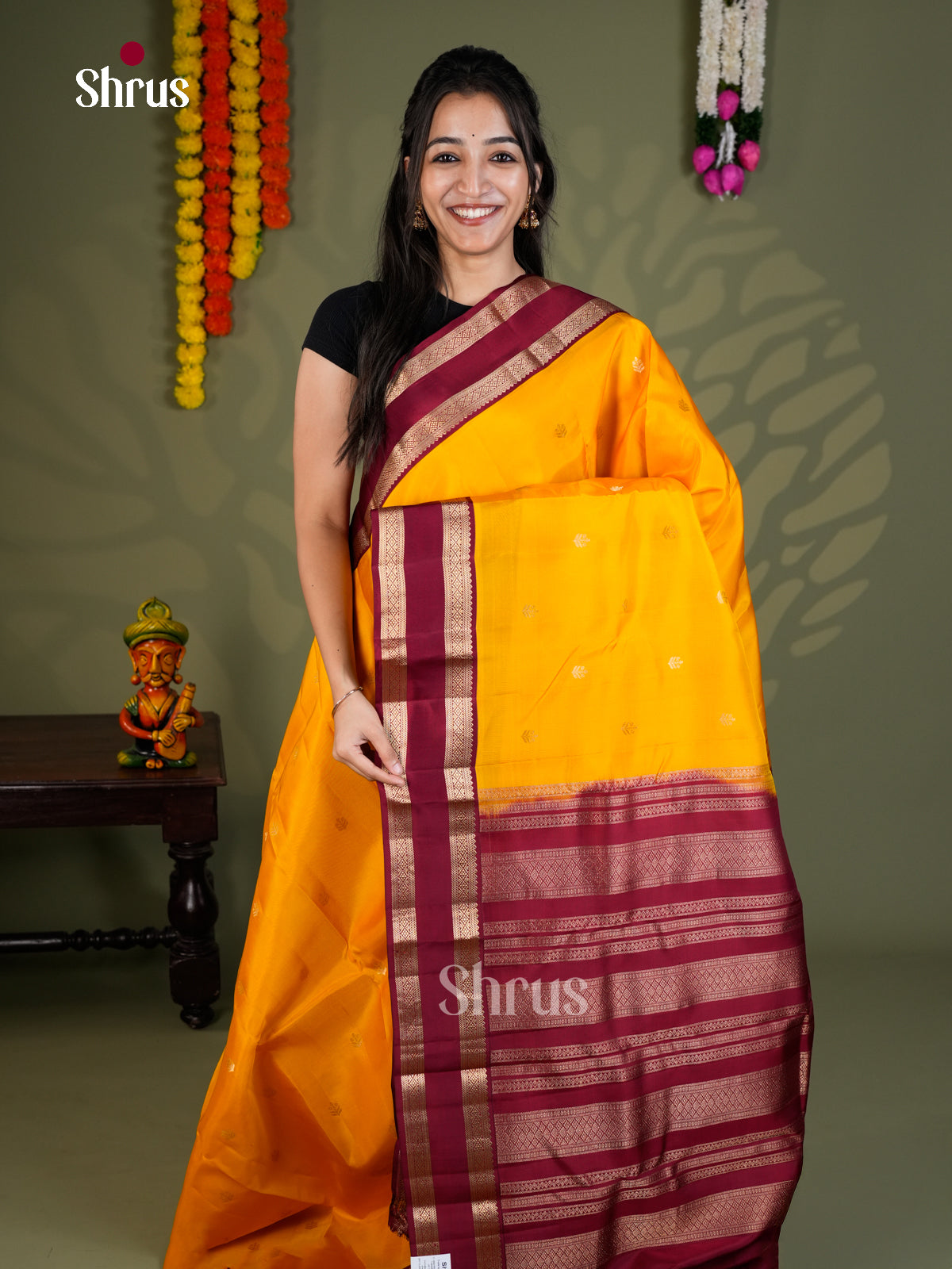 EAS28112 - Kanchipuram-halfpure - Saree - Shop on Shrus.com