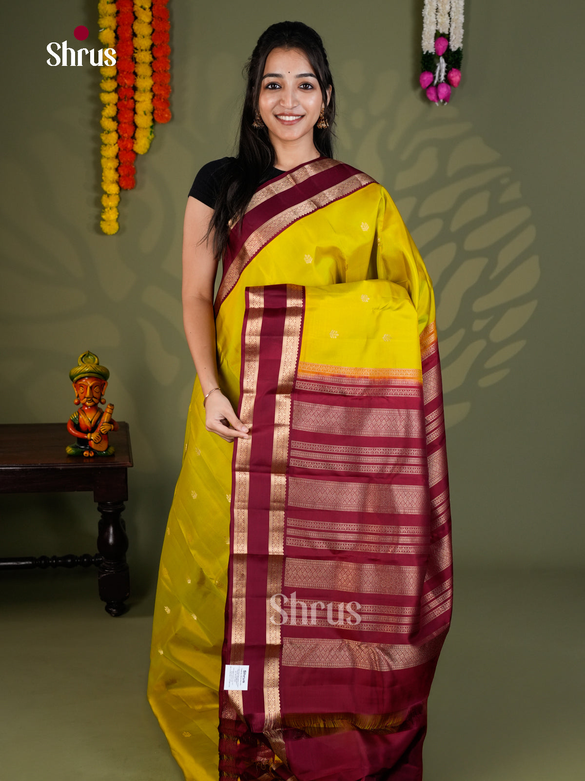EAS28114 - Kanchipuram-halfpure - Saree - Shop on Shrus.com