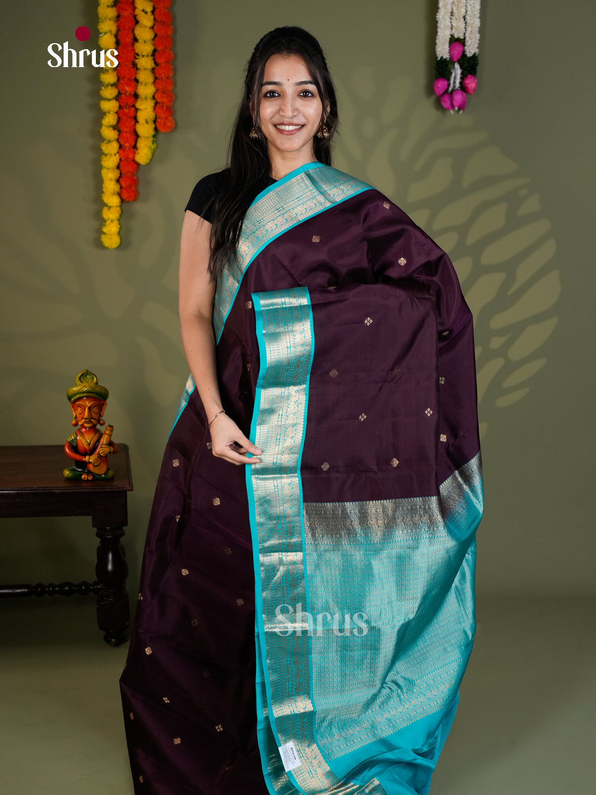 EAS28118 - Kanchipuram-halfpure - Saree - Shop on Shrus.com