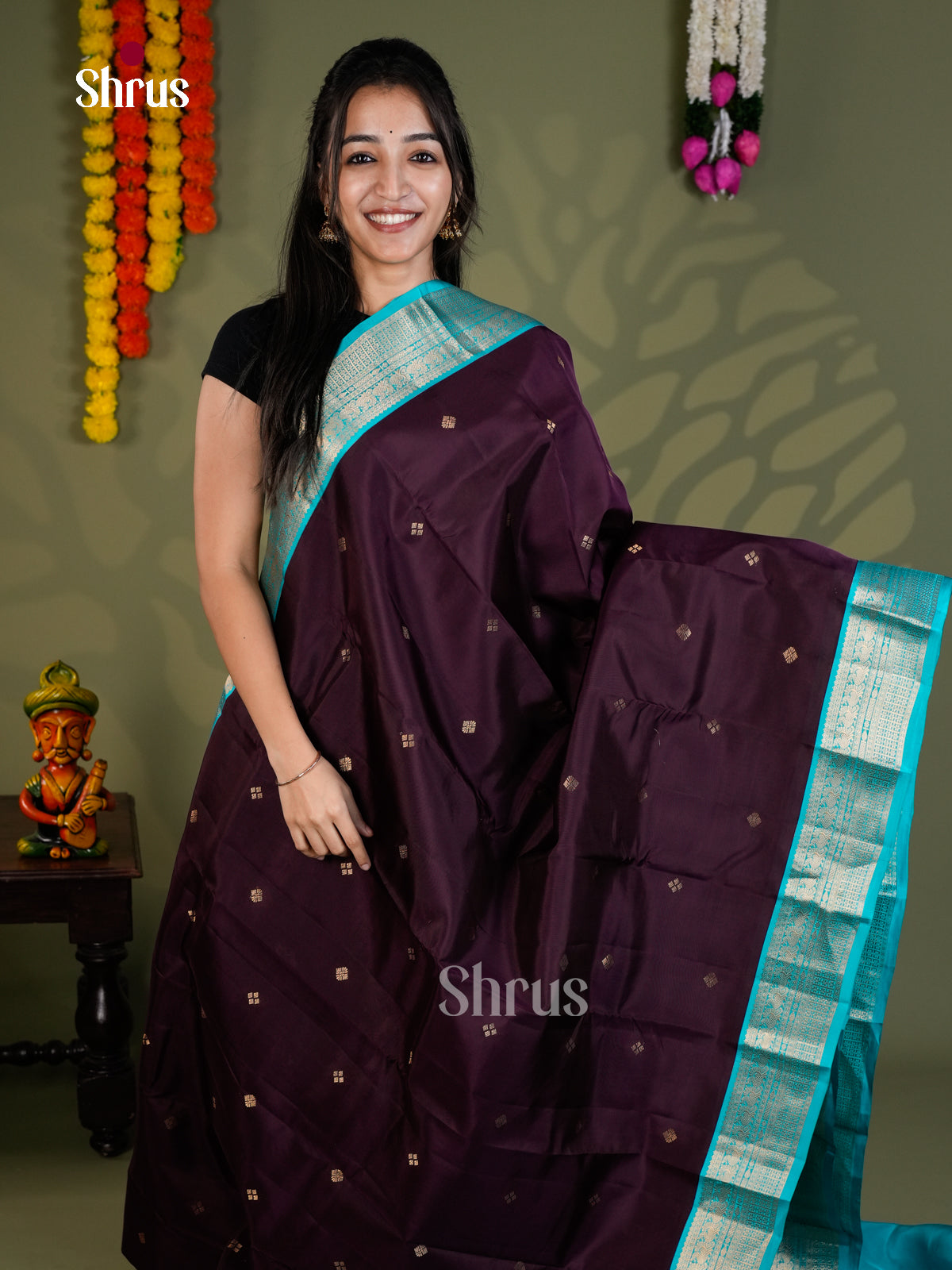 EAS28118 - Kanchipuram-halfpure - Saree - Shop on Shrus.com