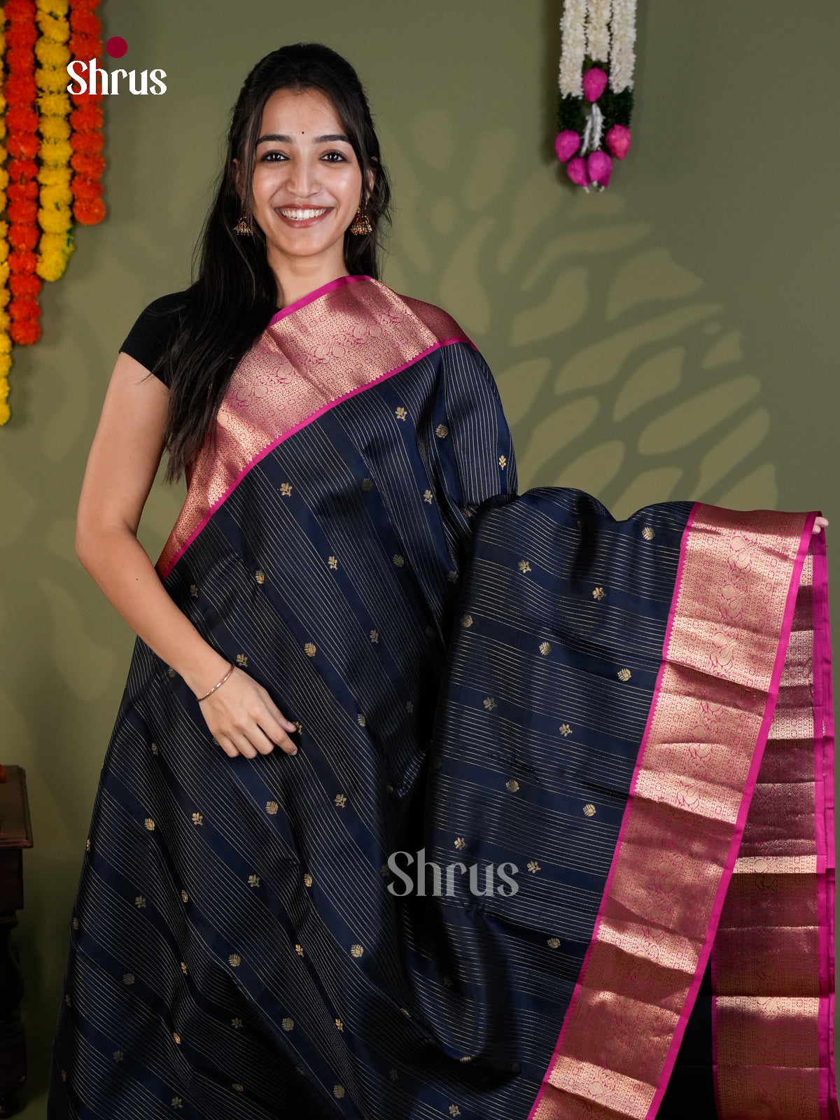 EAS28119 - Kanchipuram-halfpure - Saree