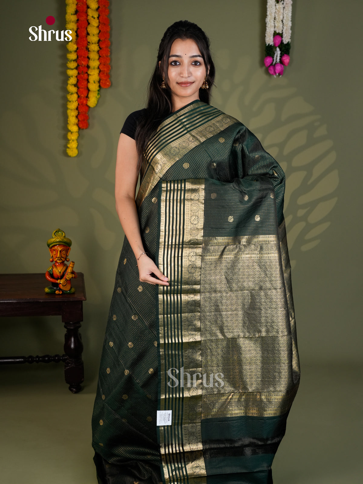 EAS28123 - Kanchipuram-halfpure - Saree - Shop on Shrus.com