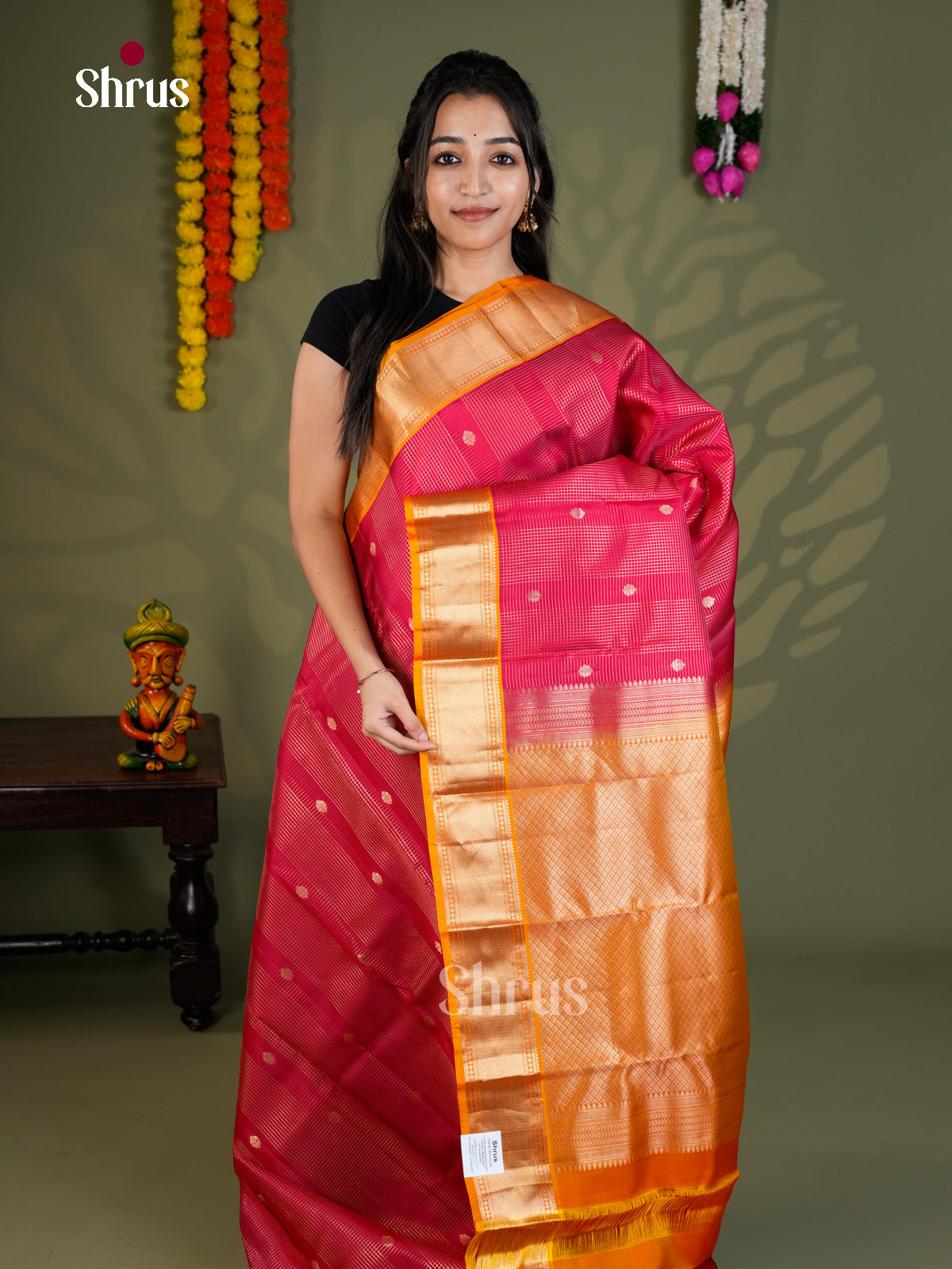 EAS28124 - Kanchipuram-halfpure - Saree - Shop on Shrus.com