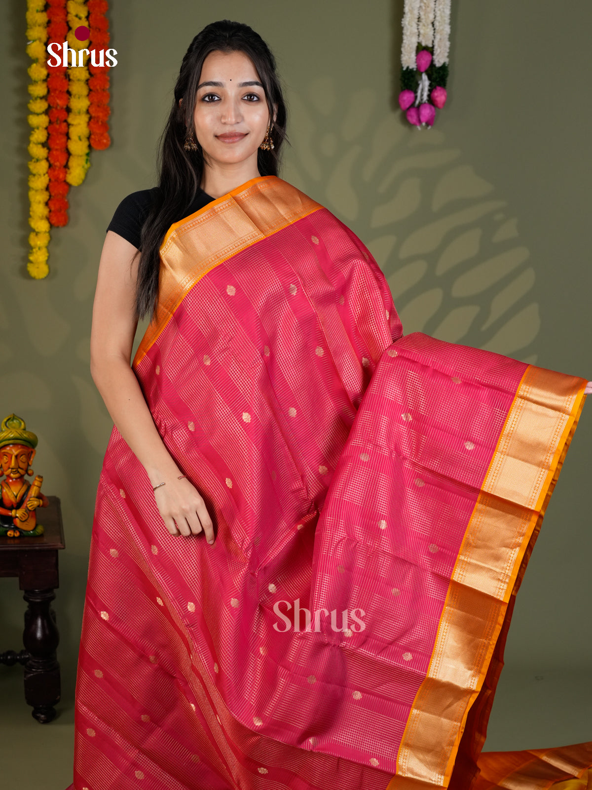 EAS28124 - Kanchipuram-halfpure - Saree - Shop on Shrus.com