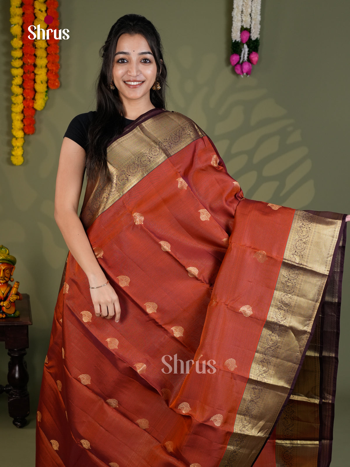 EAS28132 - Kanchipuram-halfpure - Saree - Shop on Shrus.com