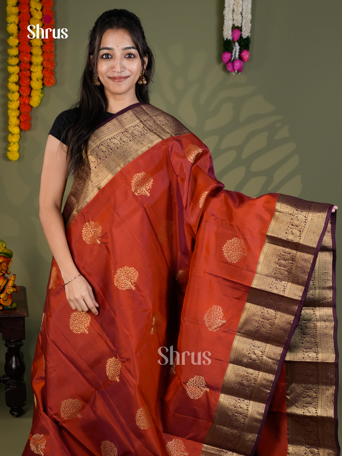 EAS28134 - Kanchipuram-halfpure - Saree - Shop on Shrus.com