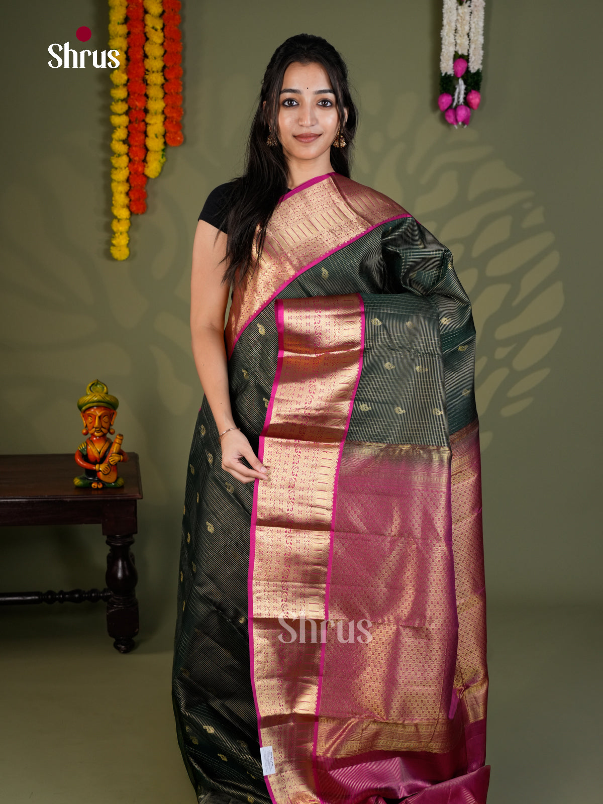 EAS28135 - Kanchipuram-halfpure - Saree - Shop on Shrus.com