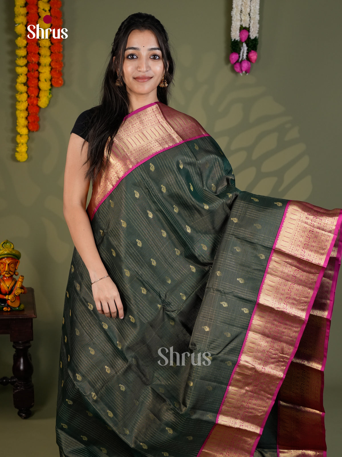 EAS28135 - Kanchipuram-halfpure - Saree - Shop on Shrus.com