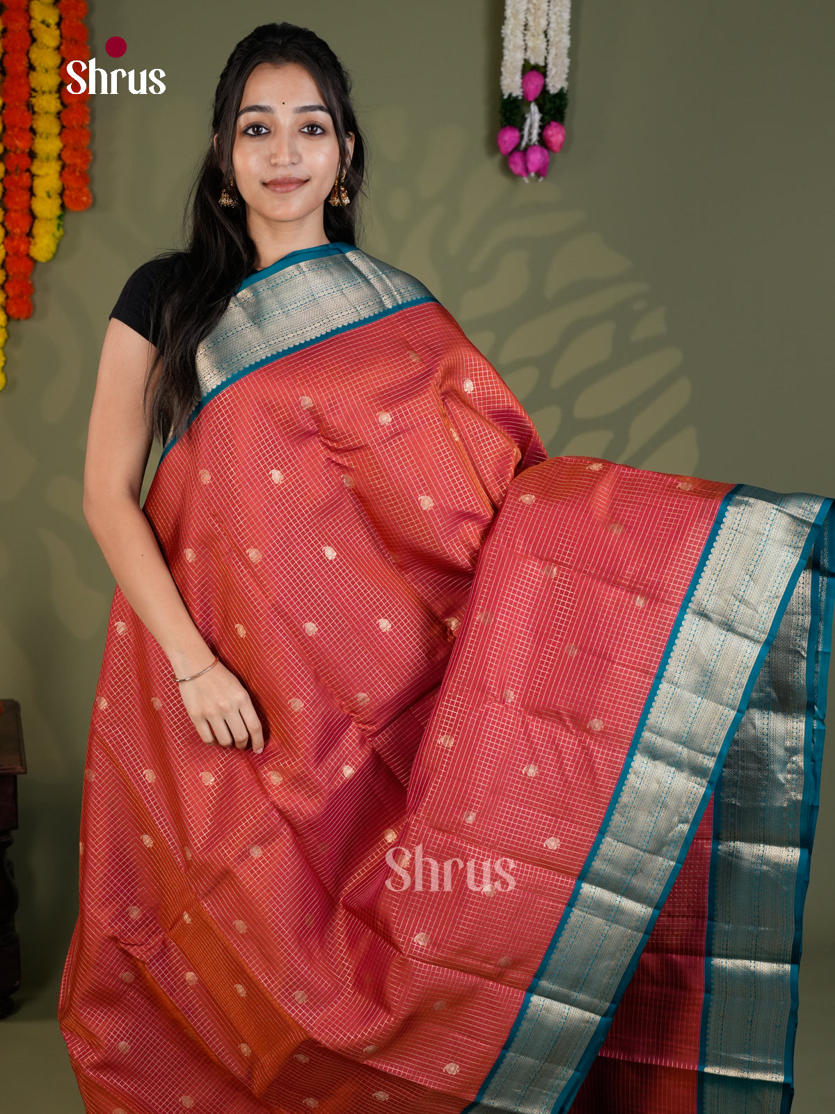 EAS28136 - Kanchipuram-halfpure - Saree - Shop on Shrus.com