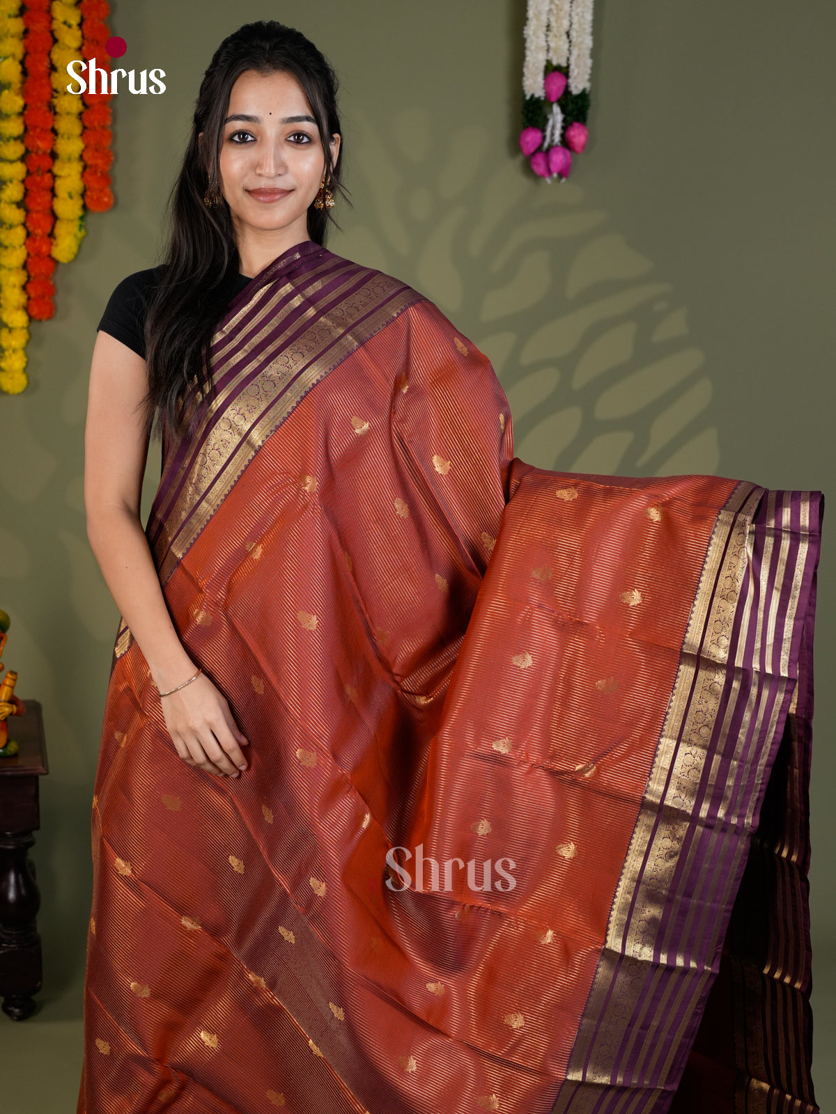 EAS28137 - Kanchipuram-halfpure - Saree - Shop on Shrus.com