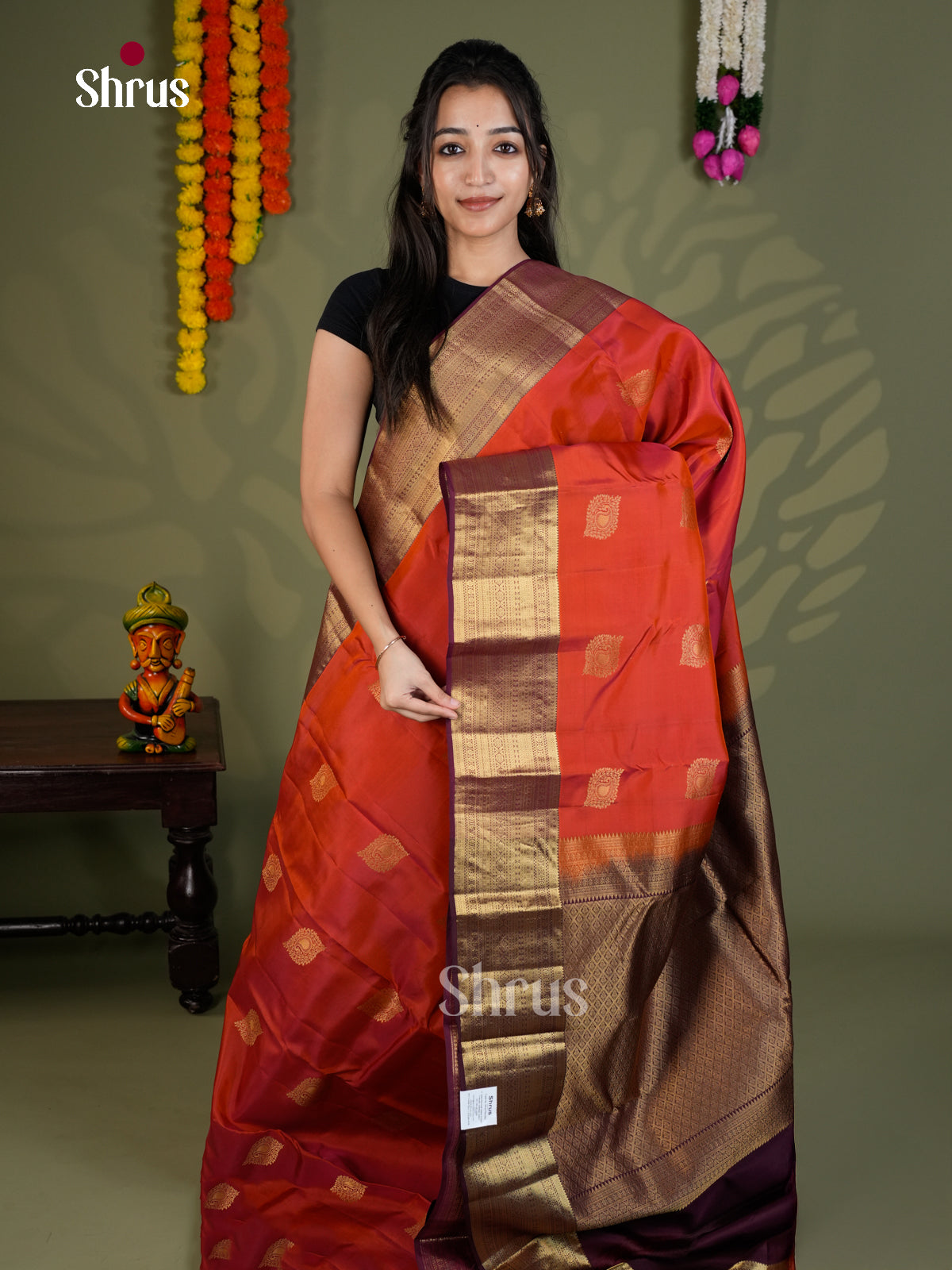 EAS28139 - Kanchipuram-halfpure - Saree