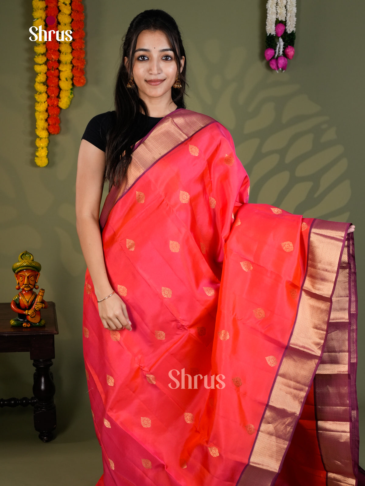 EAS28142 - Kanchipuram-halfpure - Saree - Shop on Shrus.com