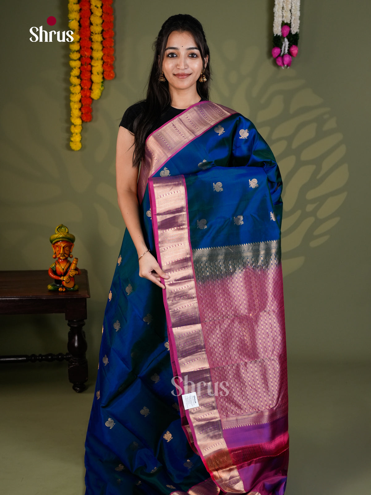 EAS28145 - Kanchipuram-halfpure - Saree - Shop on Shrus.com