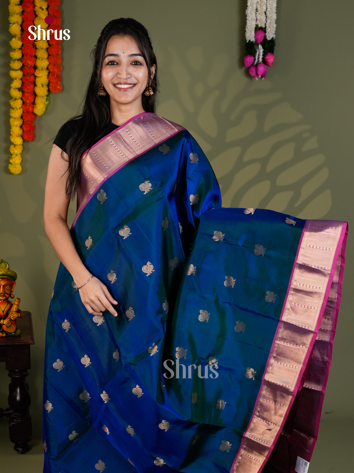 EAS28145 - Kanchipuram-halfpure - Saree - Shop on Shrus.com